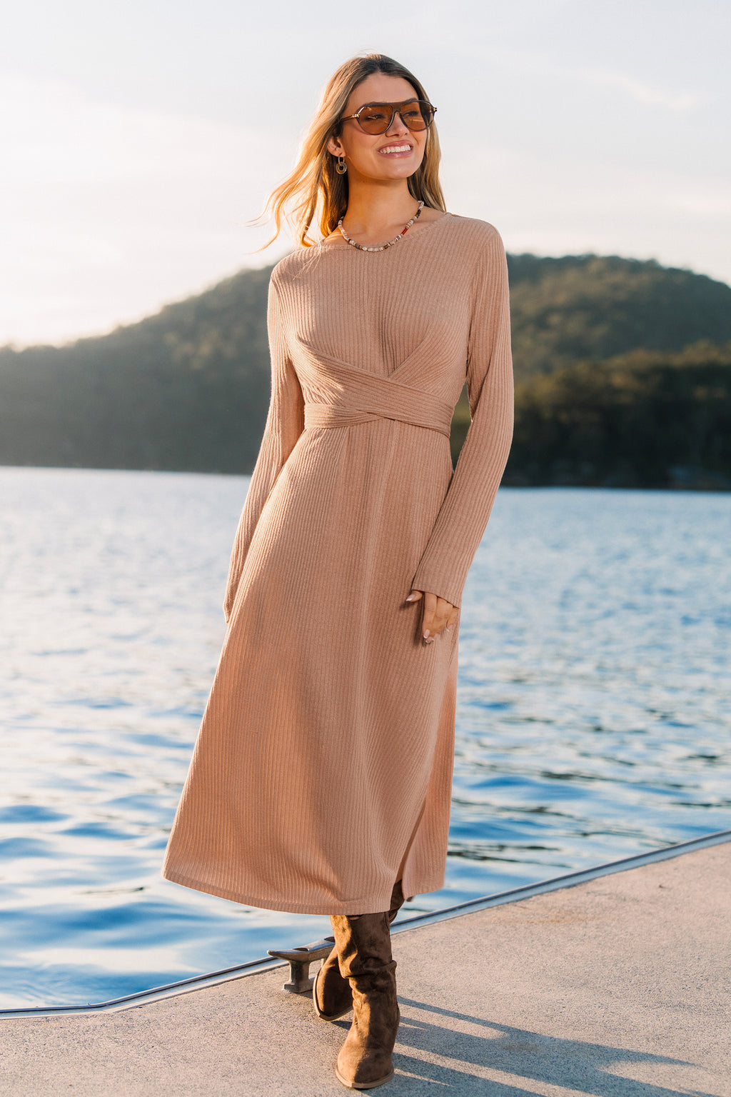 Room to Breathe Beige Maxi Dress