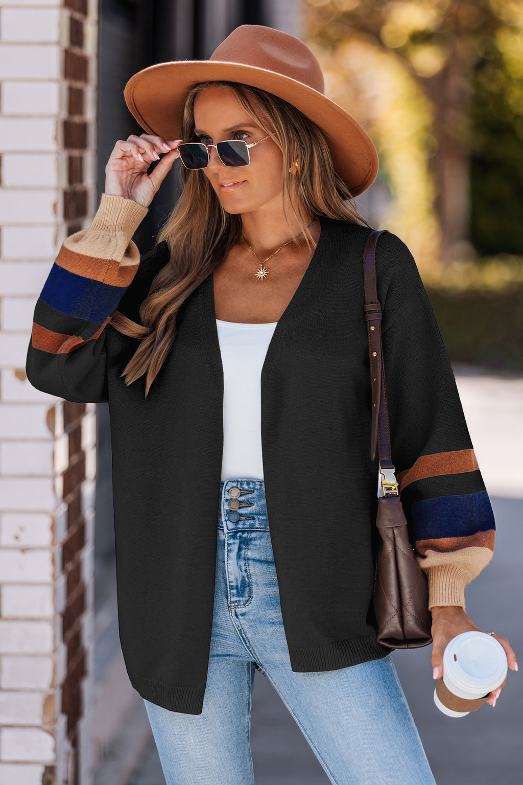 Autumn Vibes Striped Cardigan