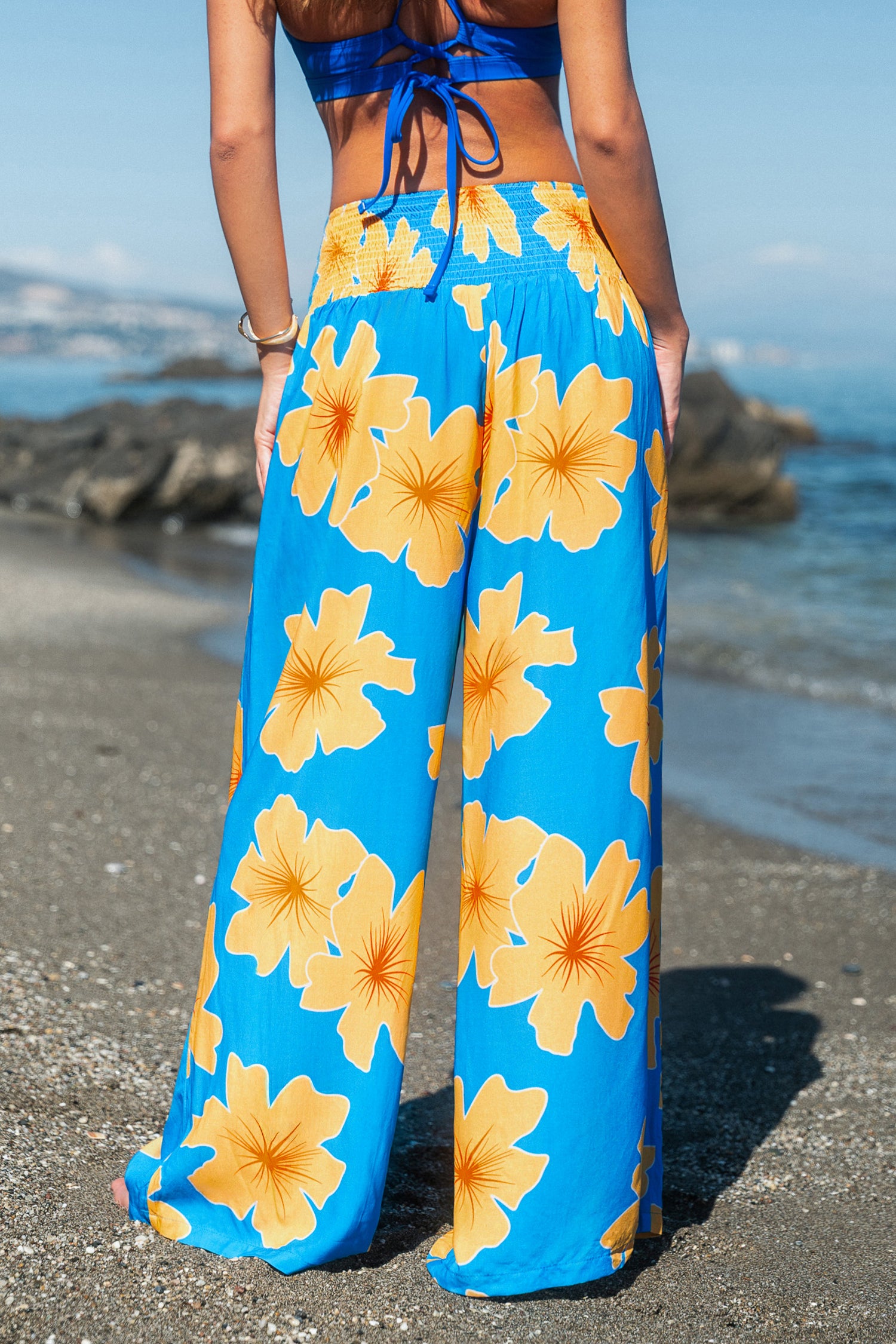 Lemon Glow Floral Pants