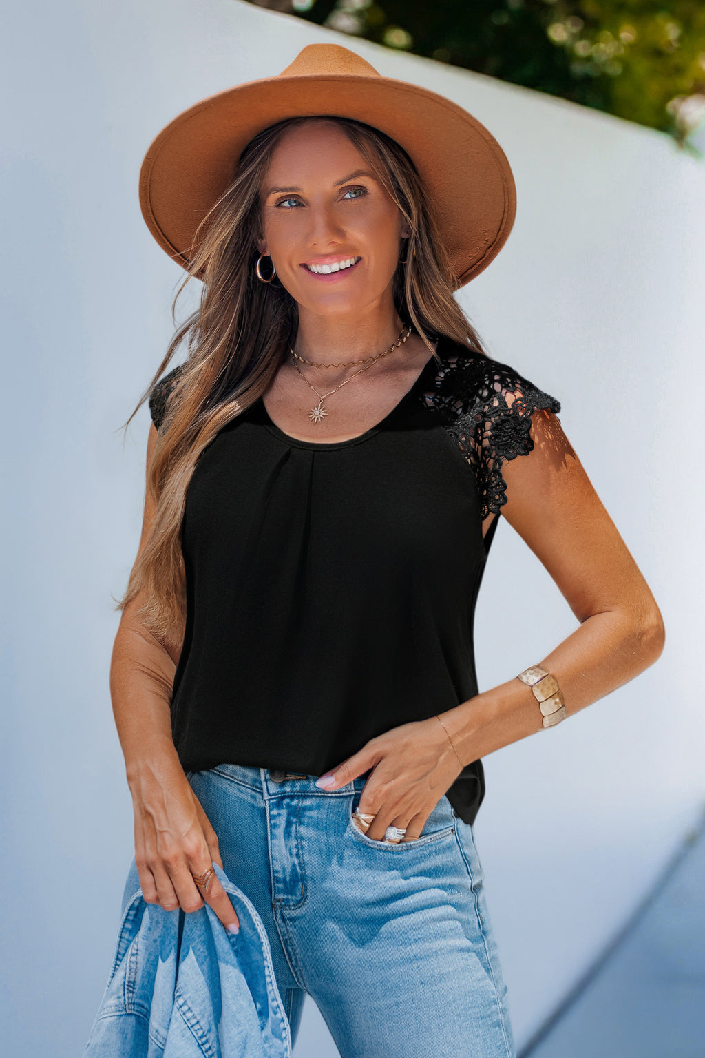 Weekend Glow Black Top