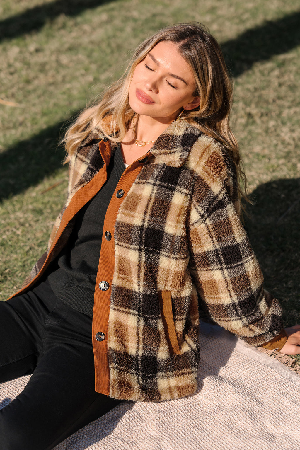 Warm Welcome Plaid Coat