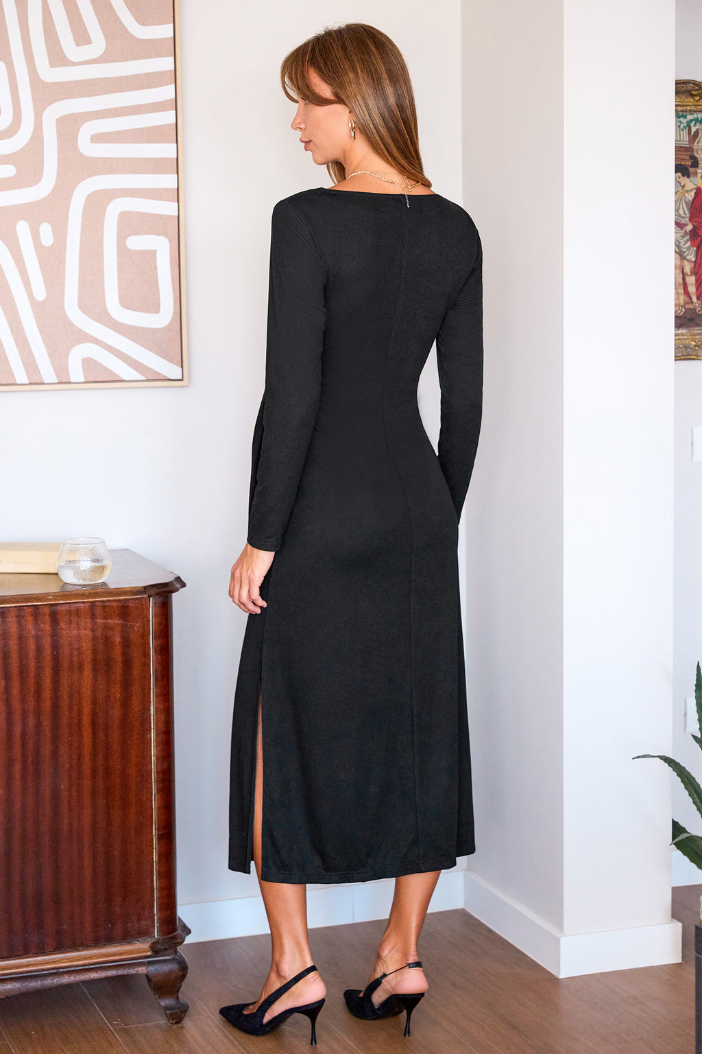 Full Circle Moment Black Maxi Dress