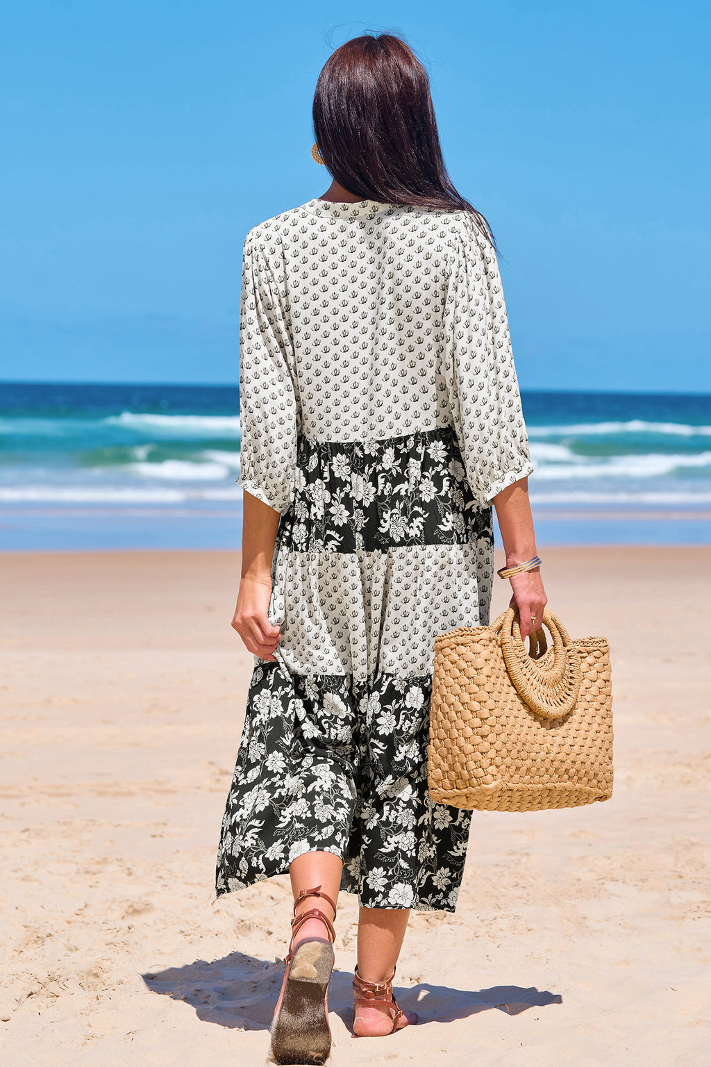 Patchwork Garden Floral Maxi Dress