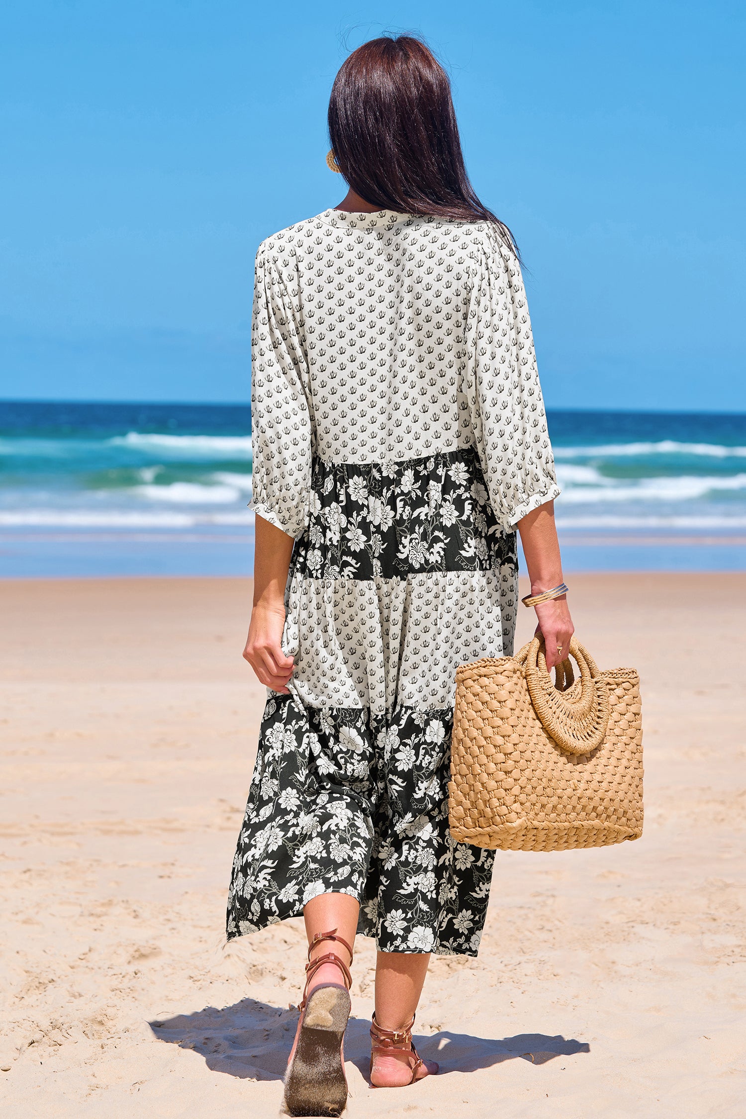Patchwork Garden Floral Maxi Dress