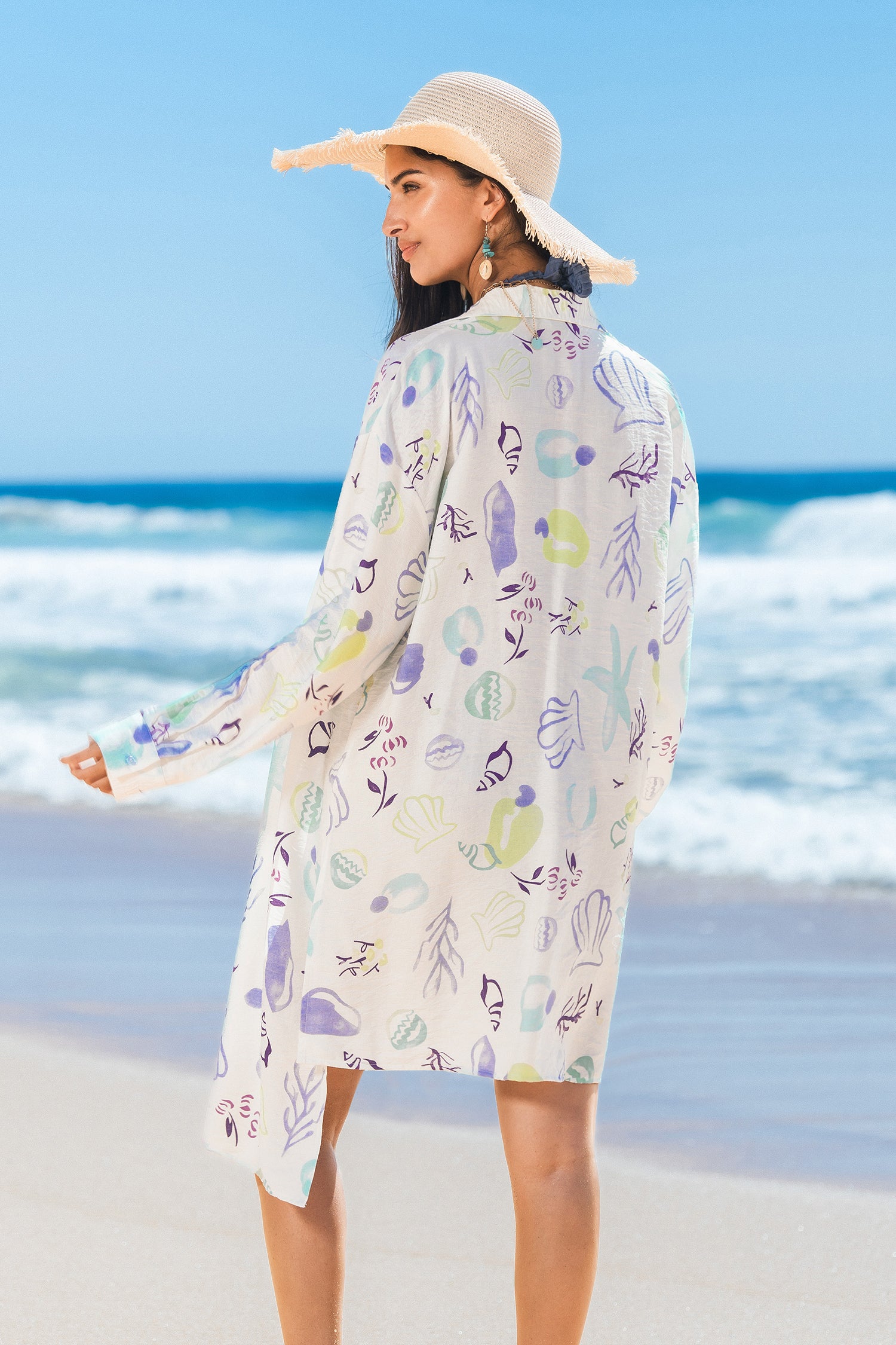 Beachcomber¡¯s Dream Seashell Cover-Up Kimono