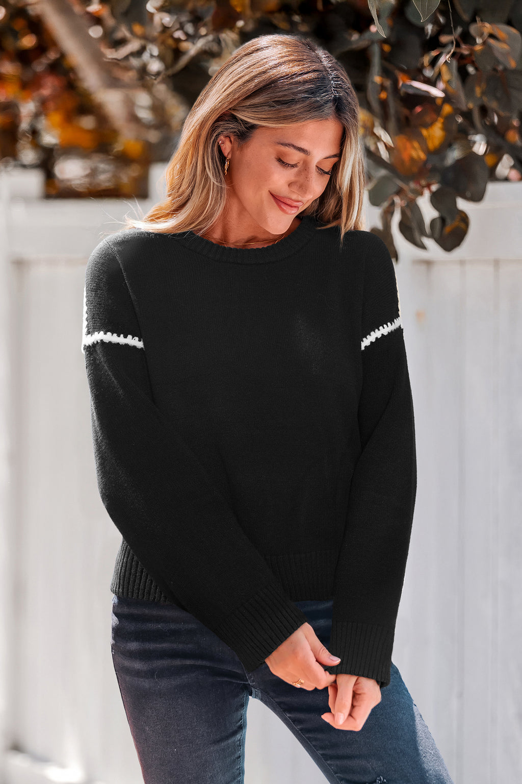 Take Notice Black Sweater