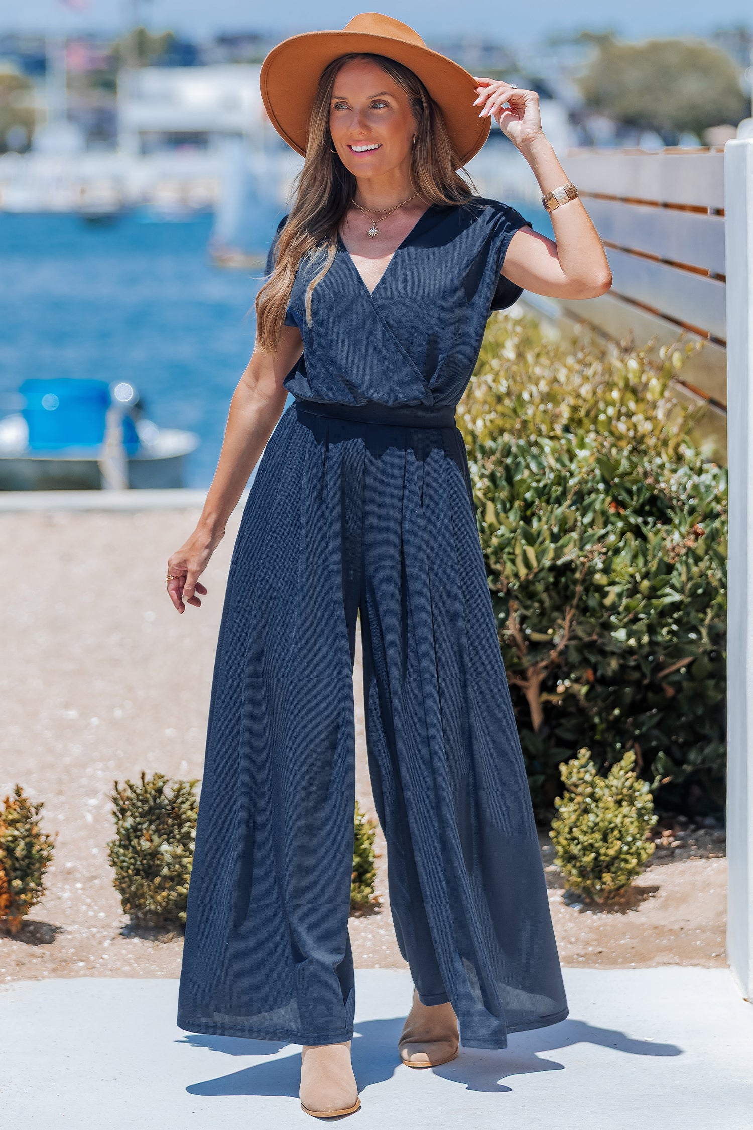 In Her Element Blue Jumpsuit