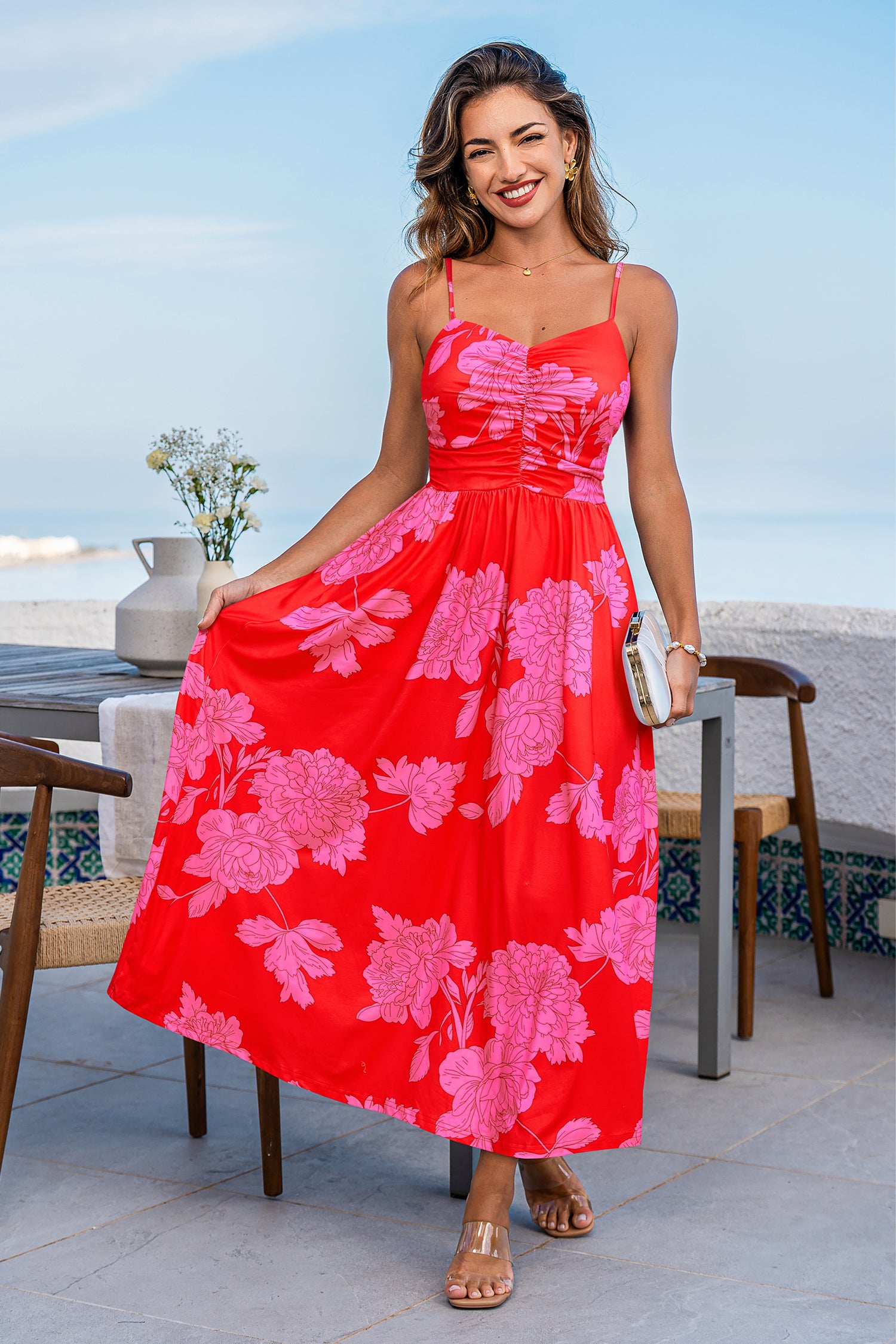 Soft Side Floral Maxi Dress