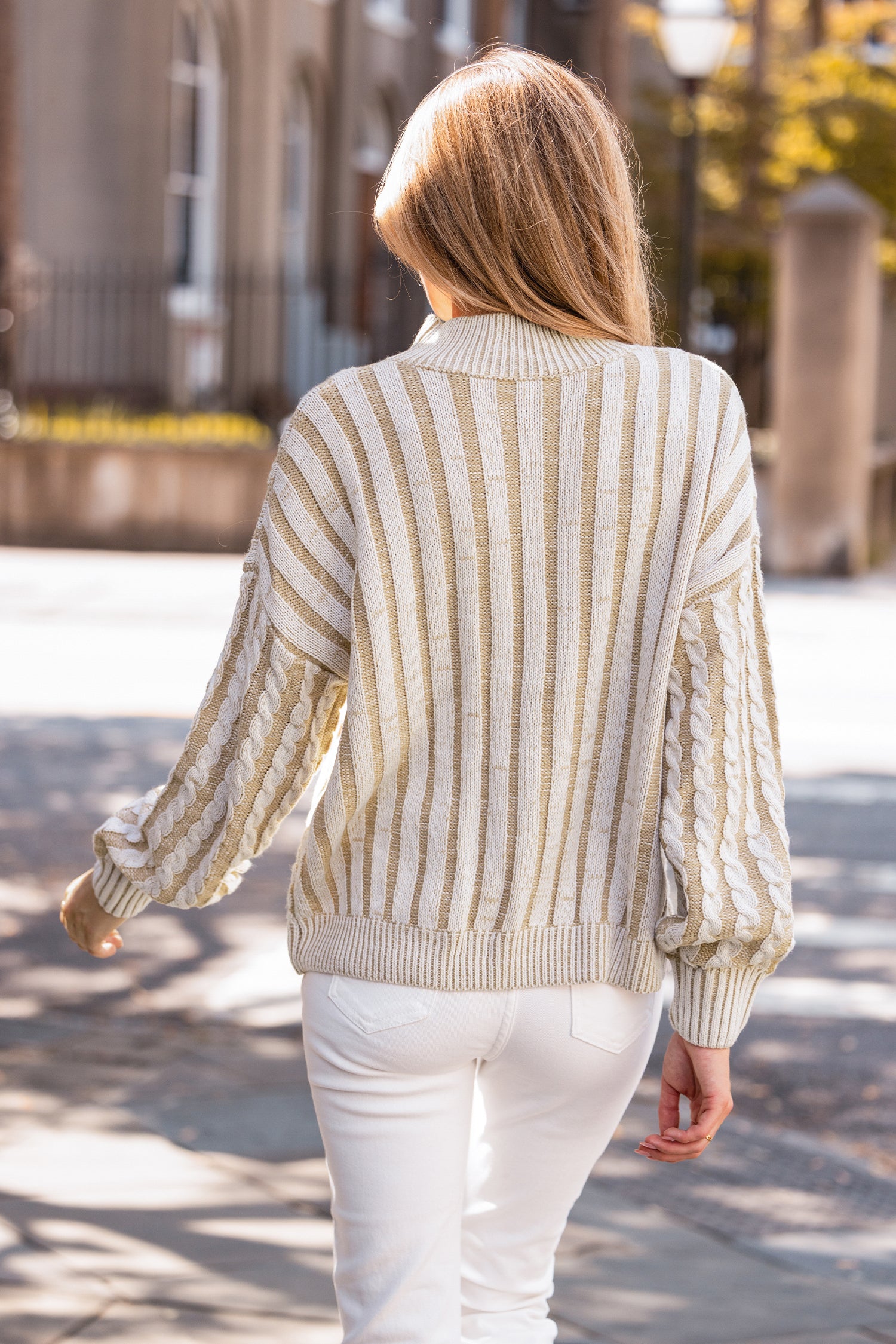 Toasted Twists Beige Sweater