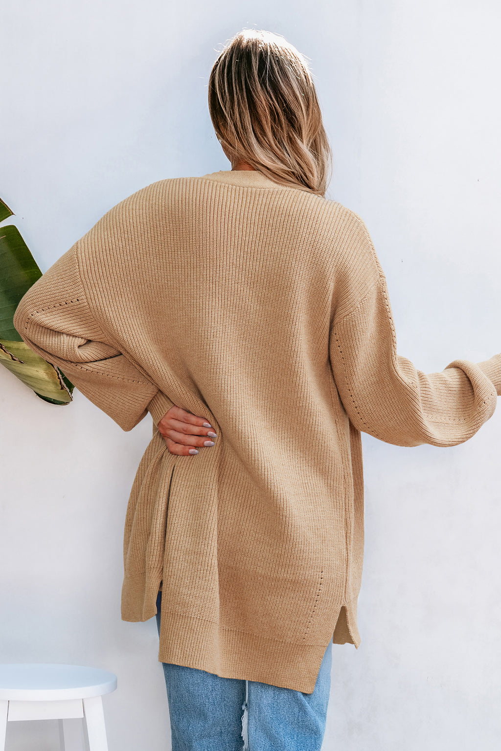 Blow Me Away Khaki Cardigan