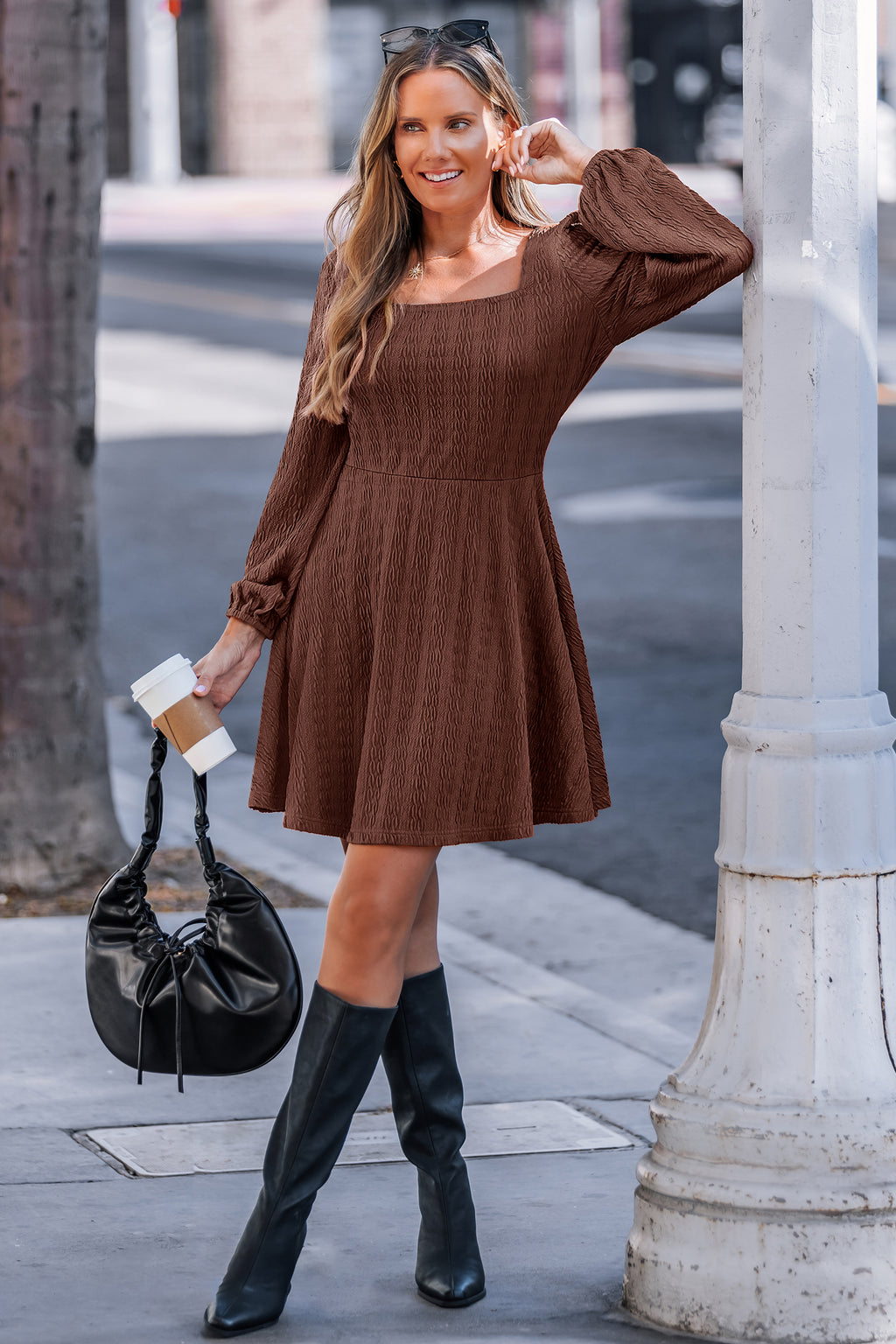 Hayride Blue Mini Dress