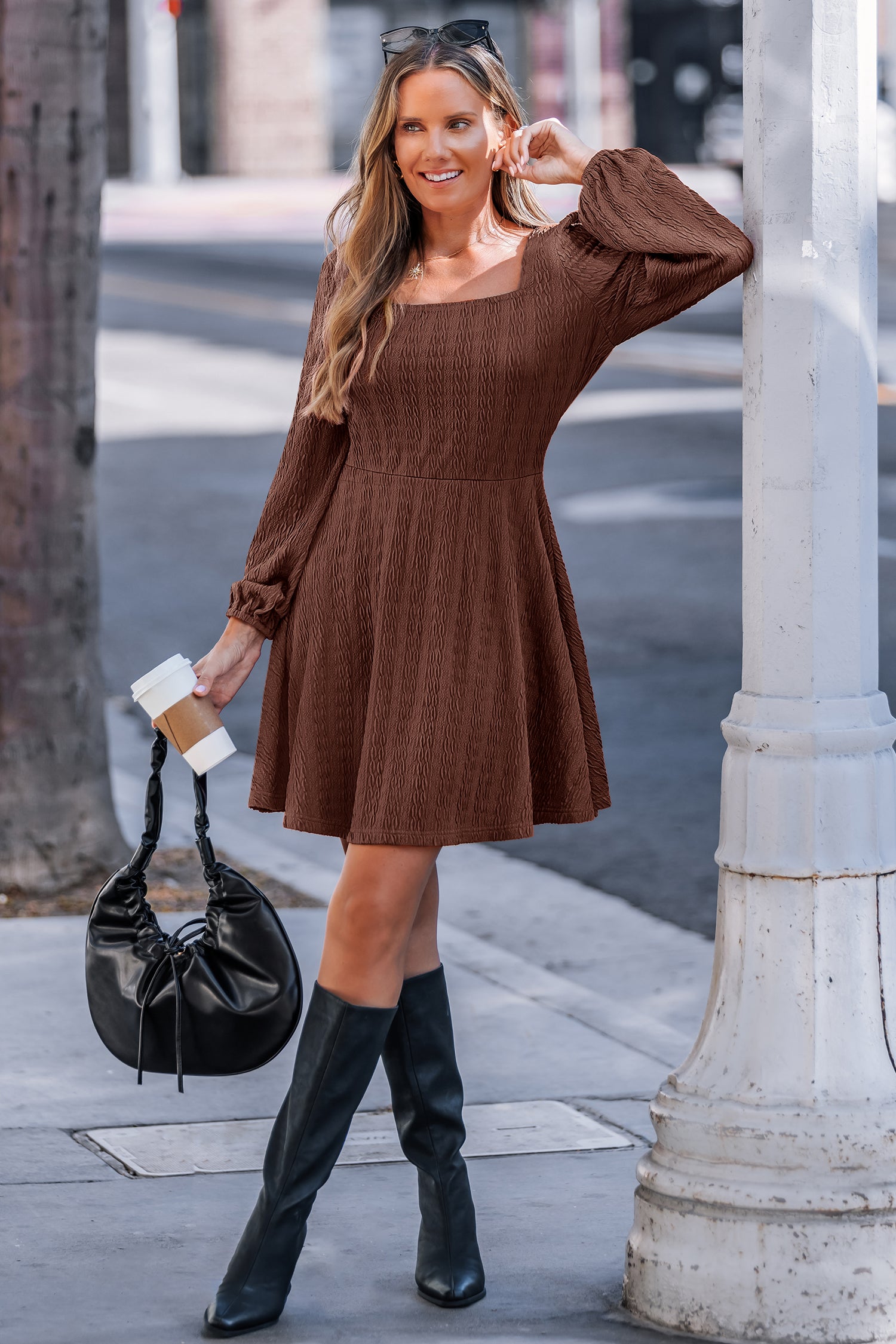 Hayride Blue Mini Dress