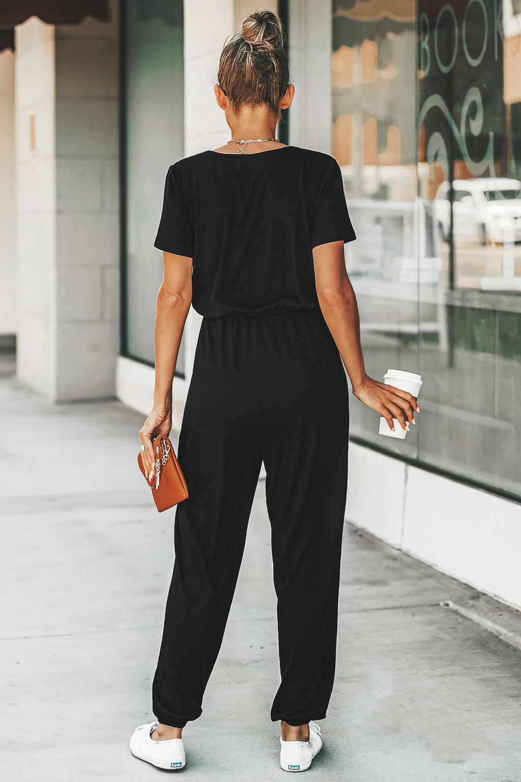 Danica V-neck Maxi Short Sleeve Jumpsuit
