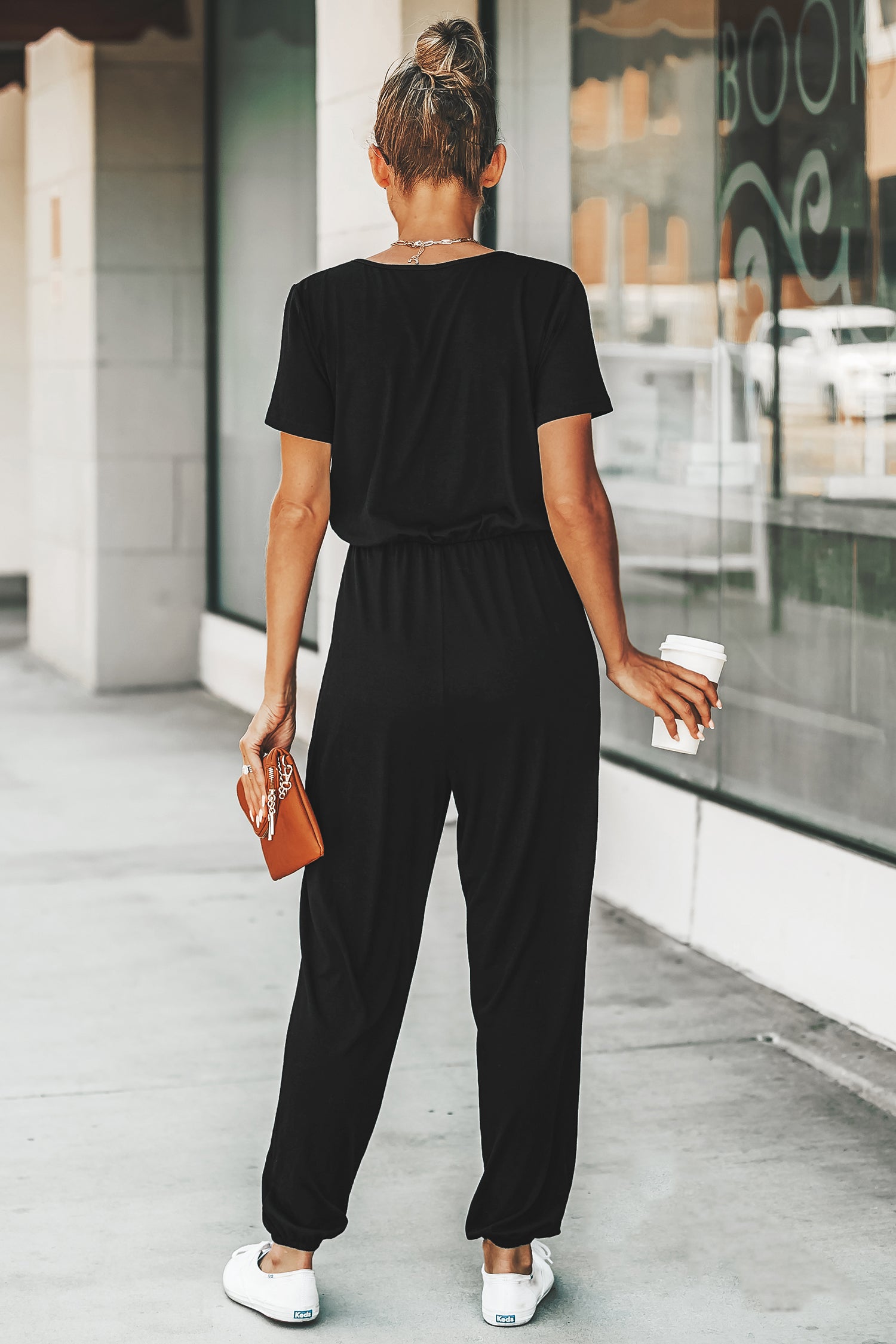 Danica V-neck Maxi Short Sleeve Jumpsuit