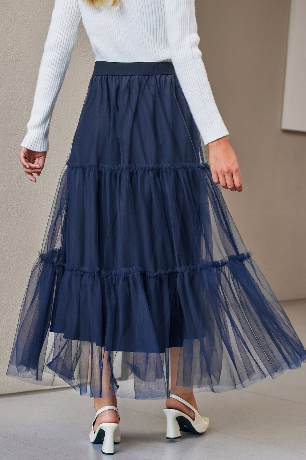 On the Scene Blue Maxi Skirt
