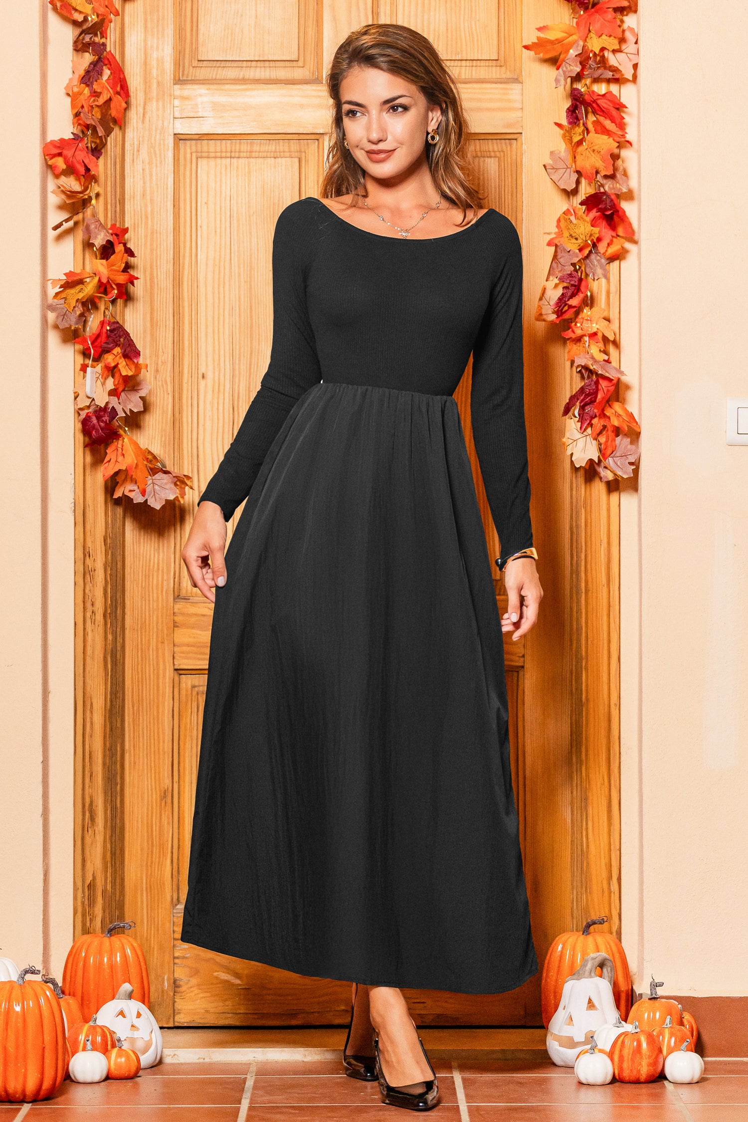 Obsidian Night Black Maxi Dress