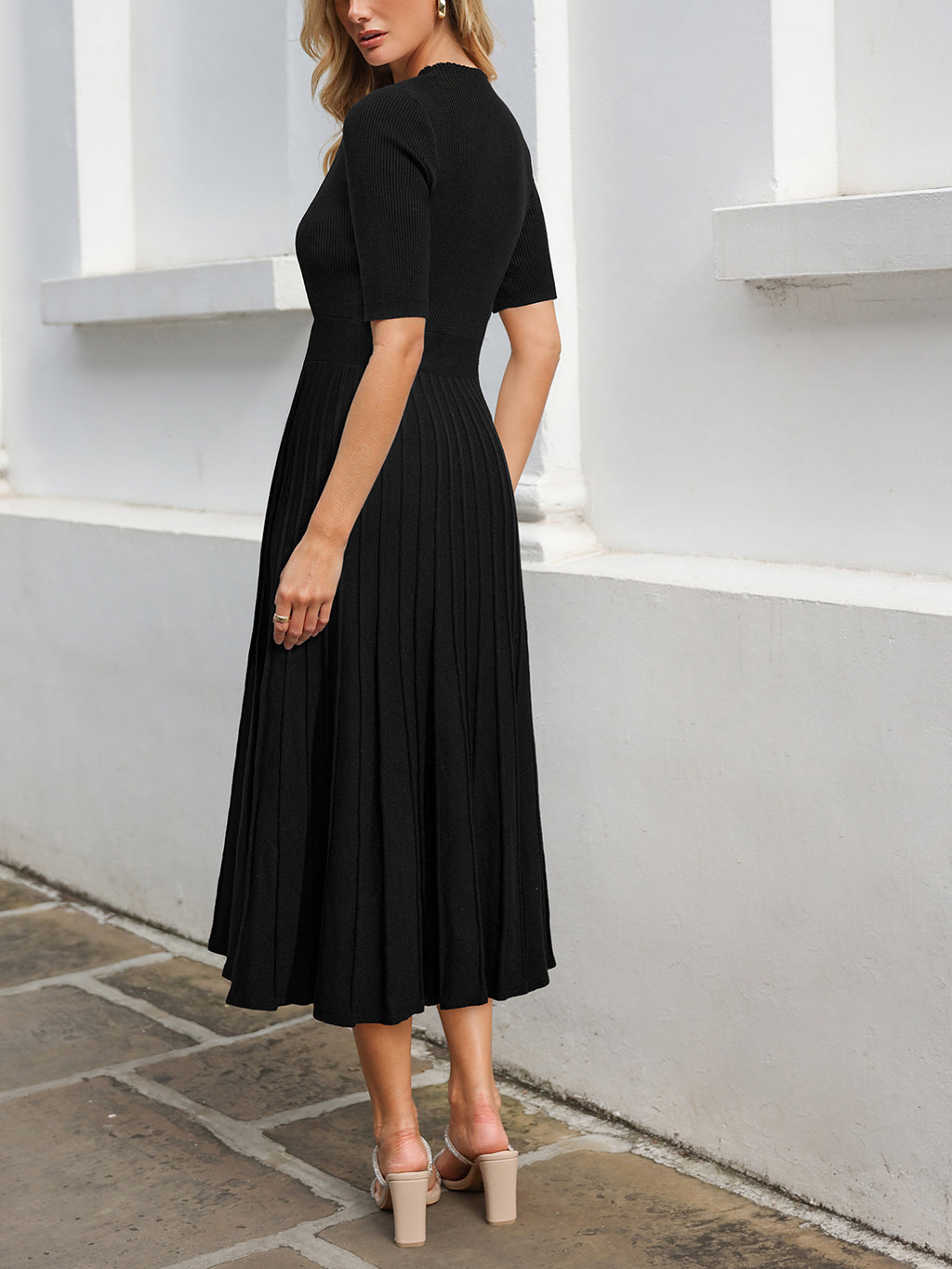 En Pointe Black Sweater Dress