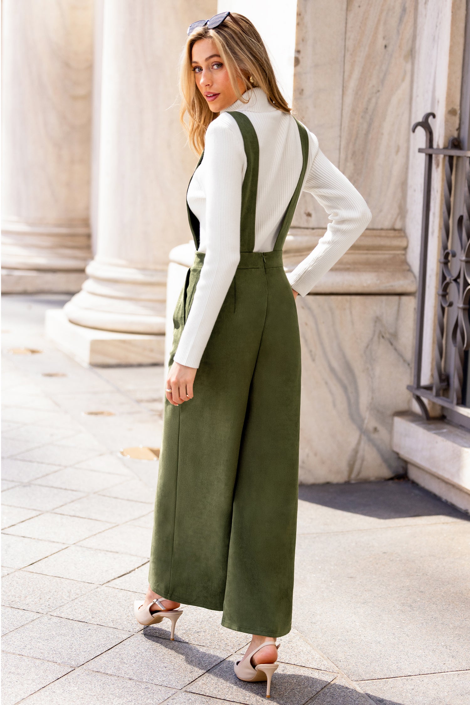 Falling For Olive Green Jumpsuit