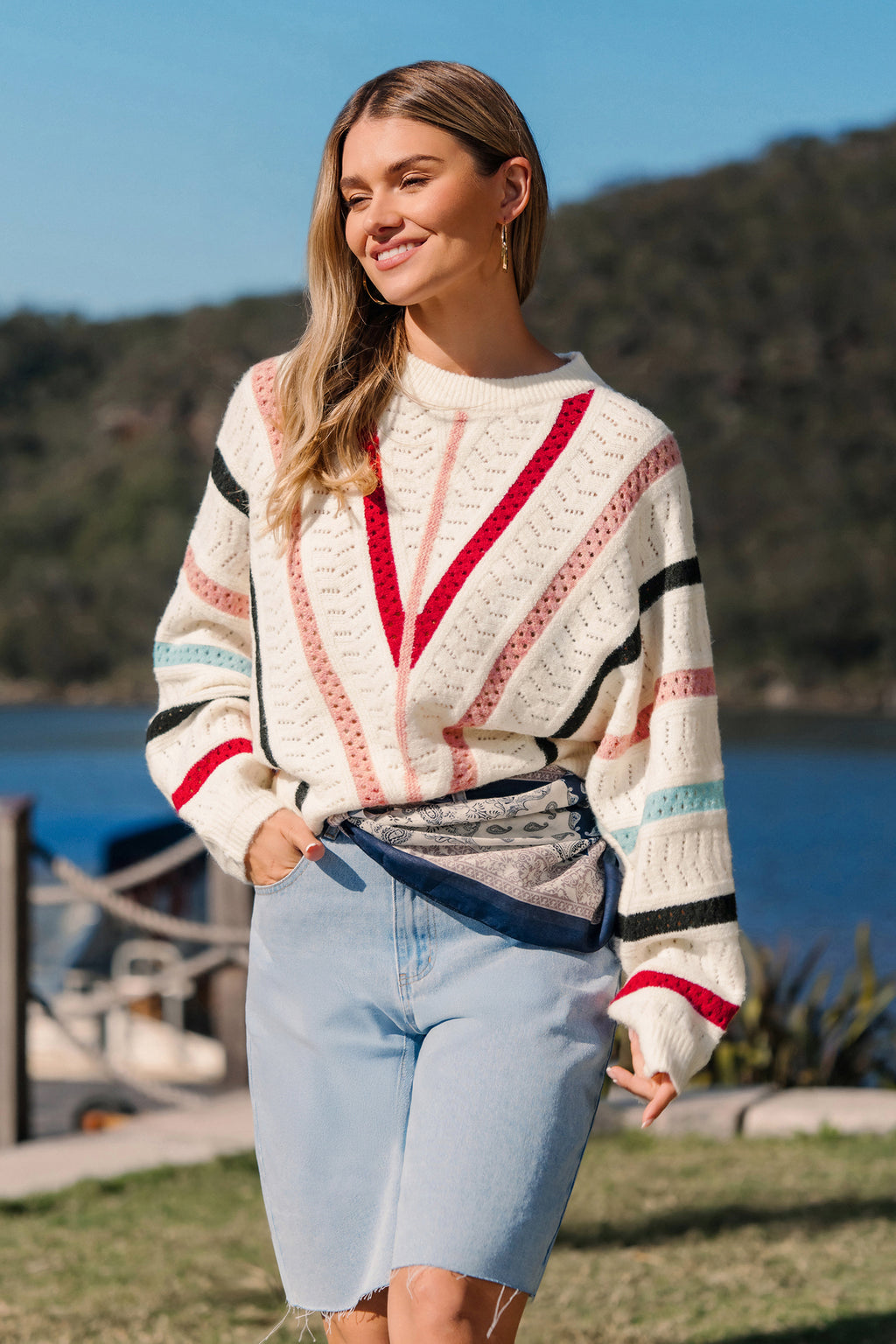 Vivid Spectrum Colorblock Sweater