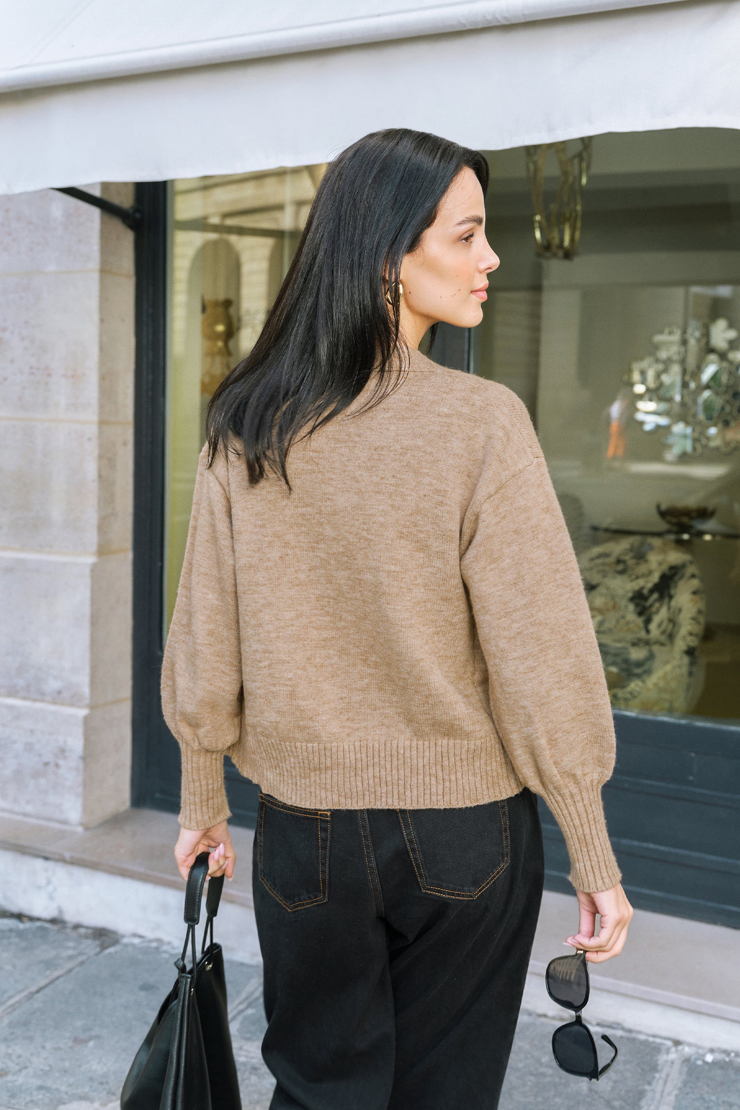 Daily Ritual Khaki Cardigan