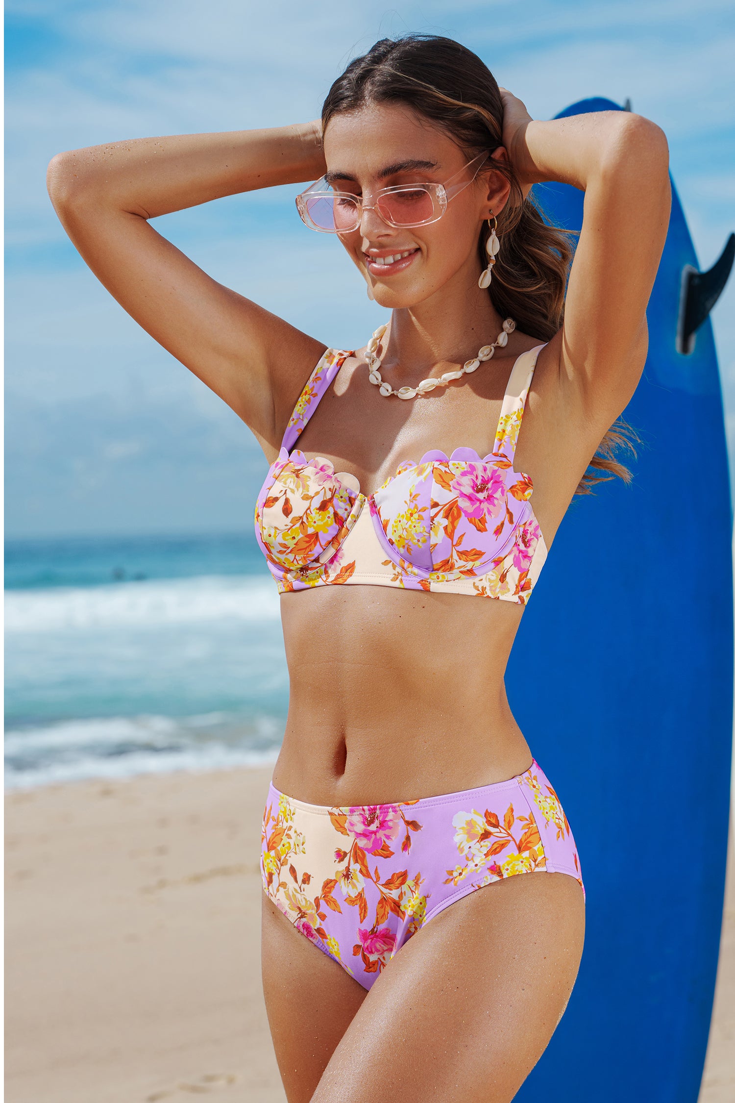 In Technicolor Floral Bikini Set