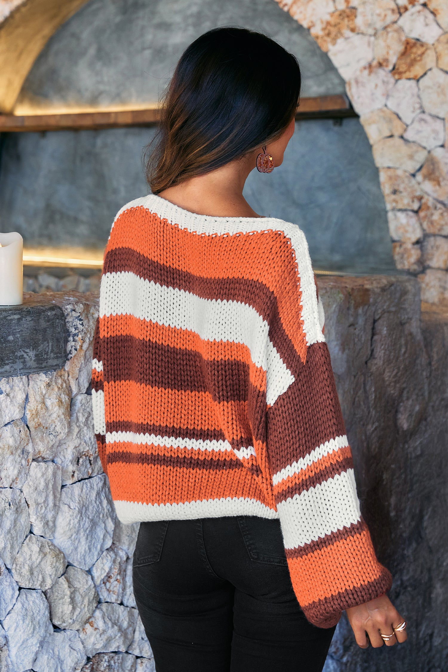 Cozy Day Striped Sweater