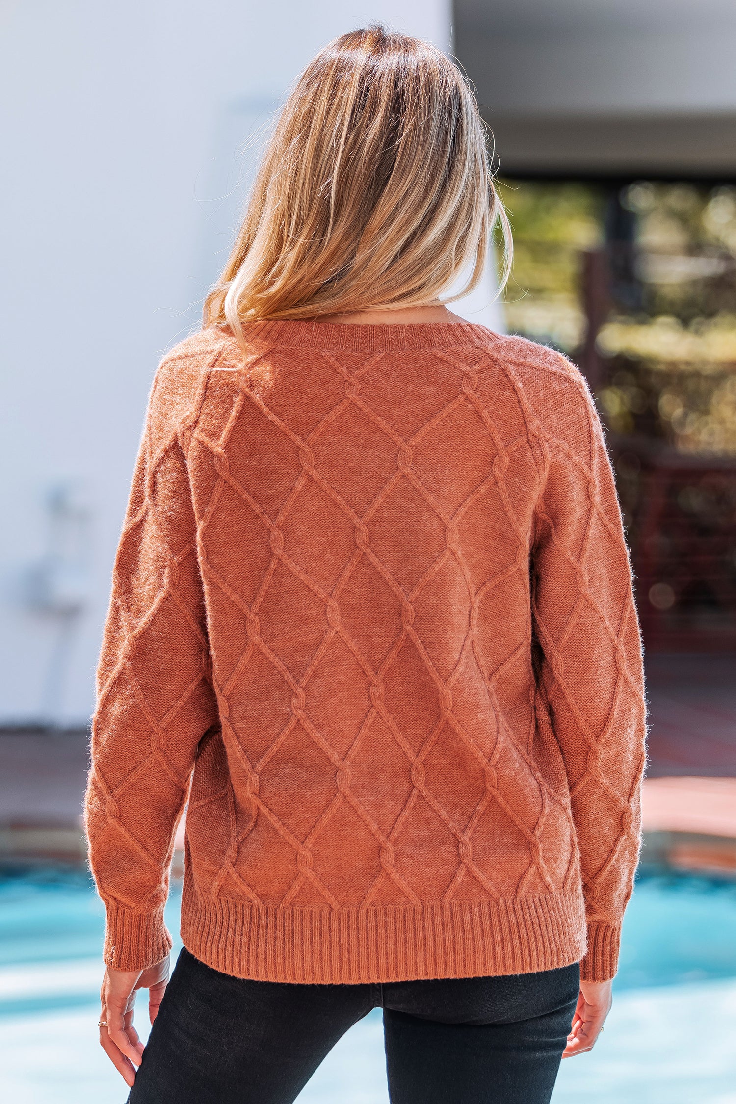 Warm Sunset Orange Sweater