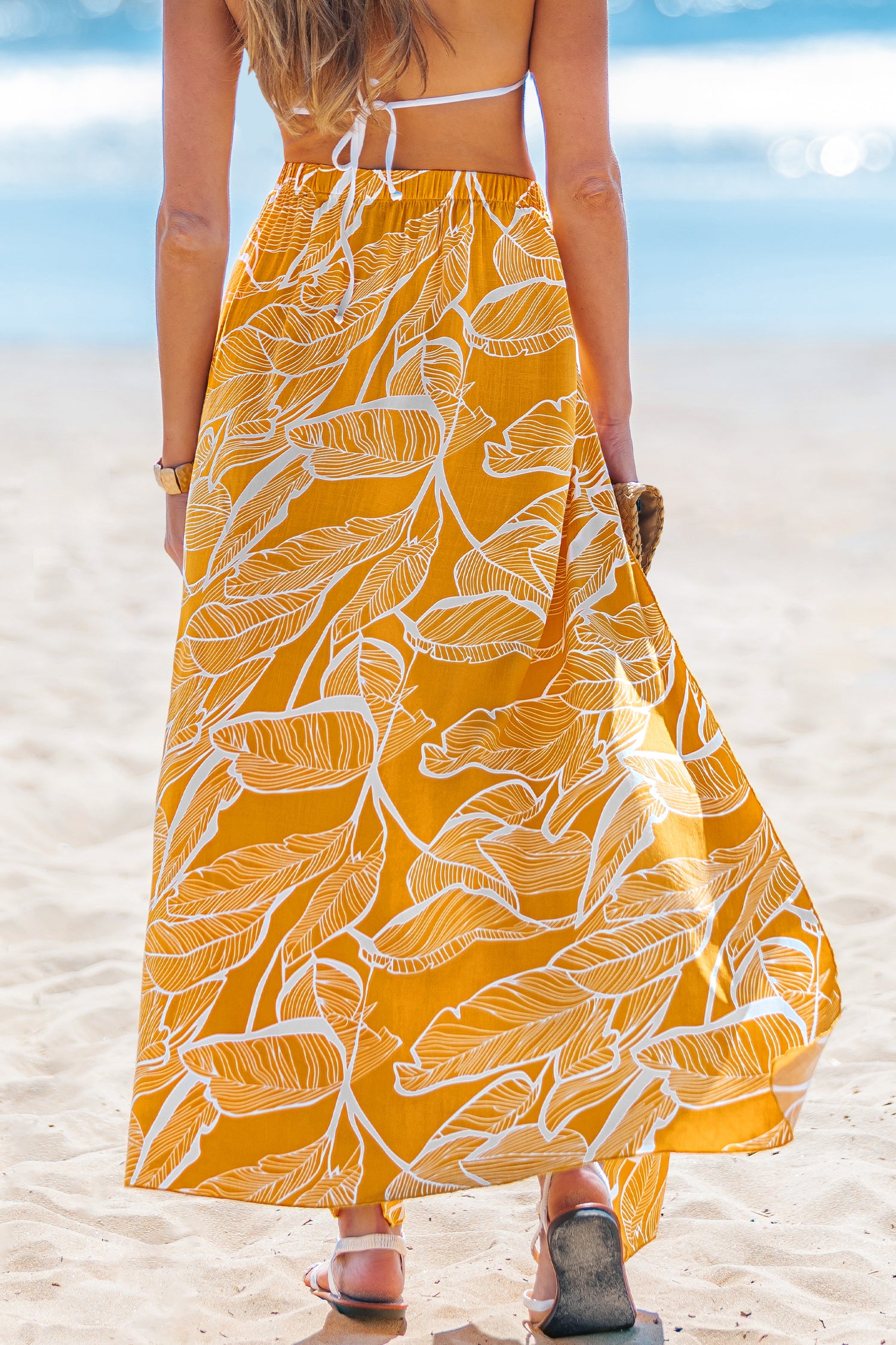 Canary Palms Tropical Maxi Skirt