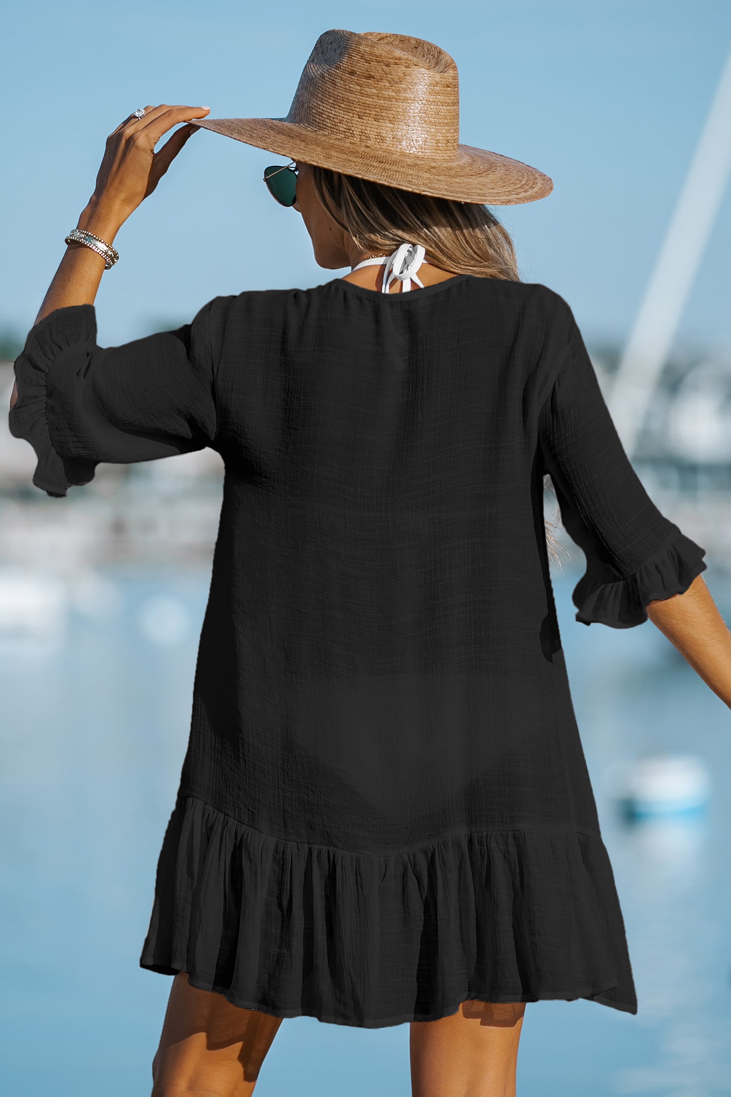 Ruffled Cover-Up Dress