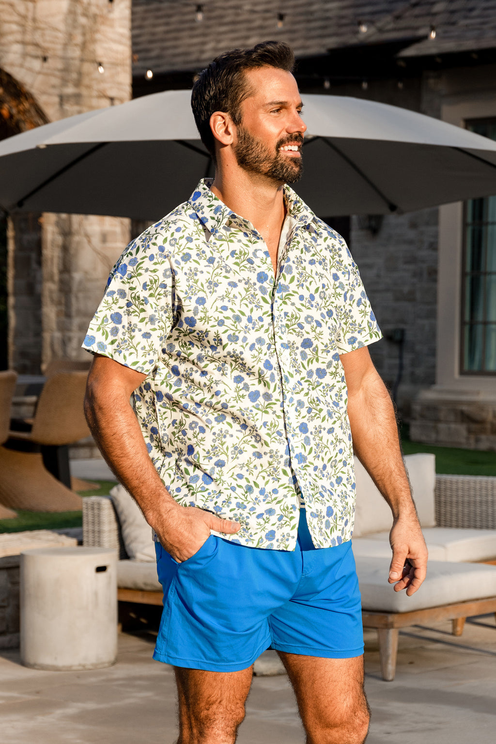 x JJD Coastal Skies Blue Board Shorts