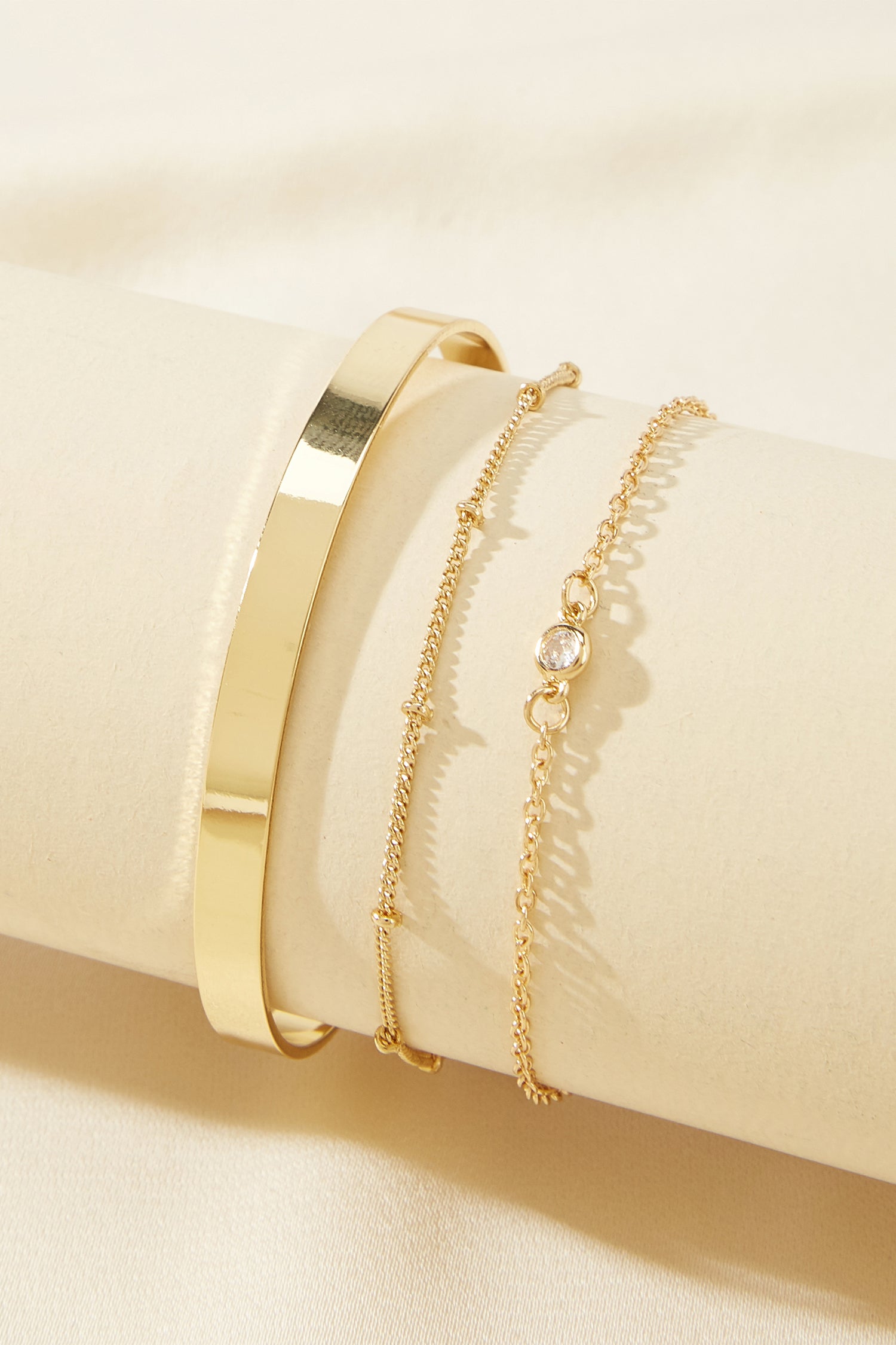 Simple Moments Gold-Tone Bracelet Set