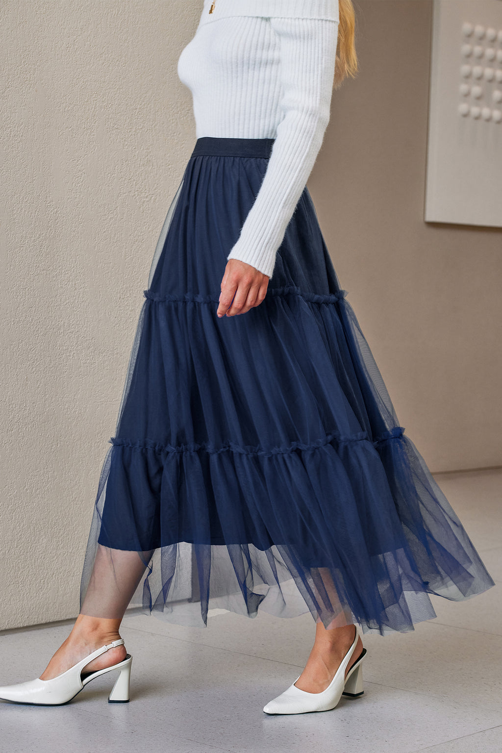 On the Scene Blue Maxi Skirt