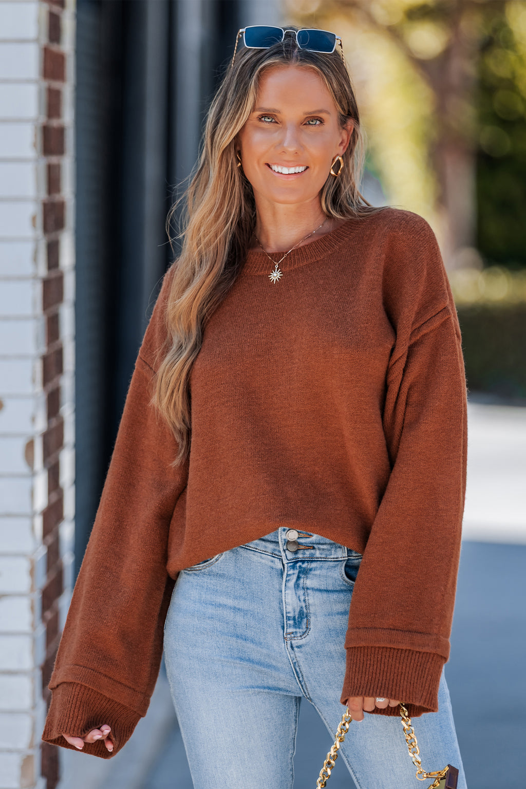 Cozy Commute Brown Sweater