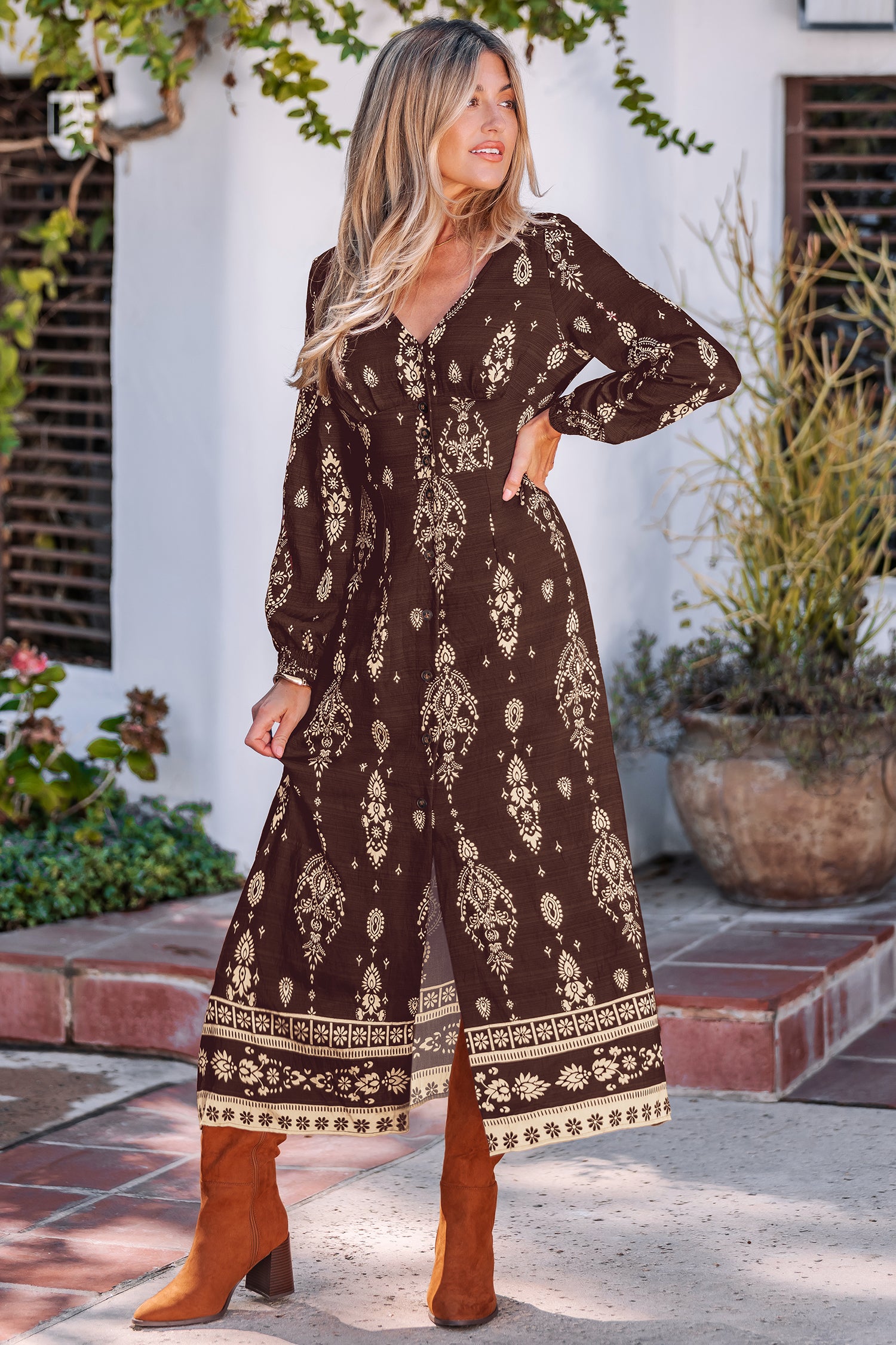 Baroque Beauty Ornate Maxi Dress