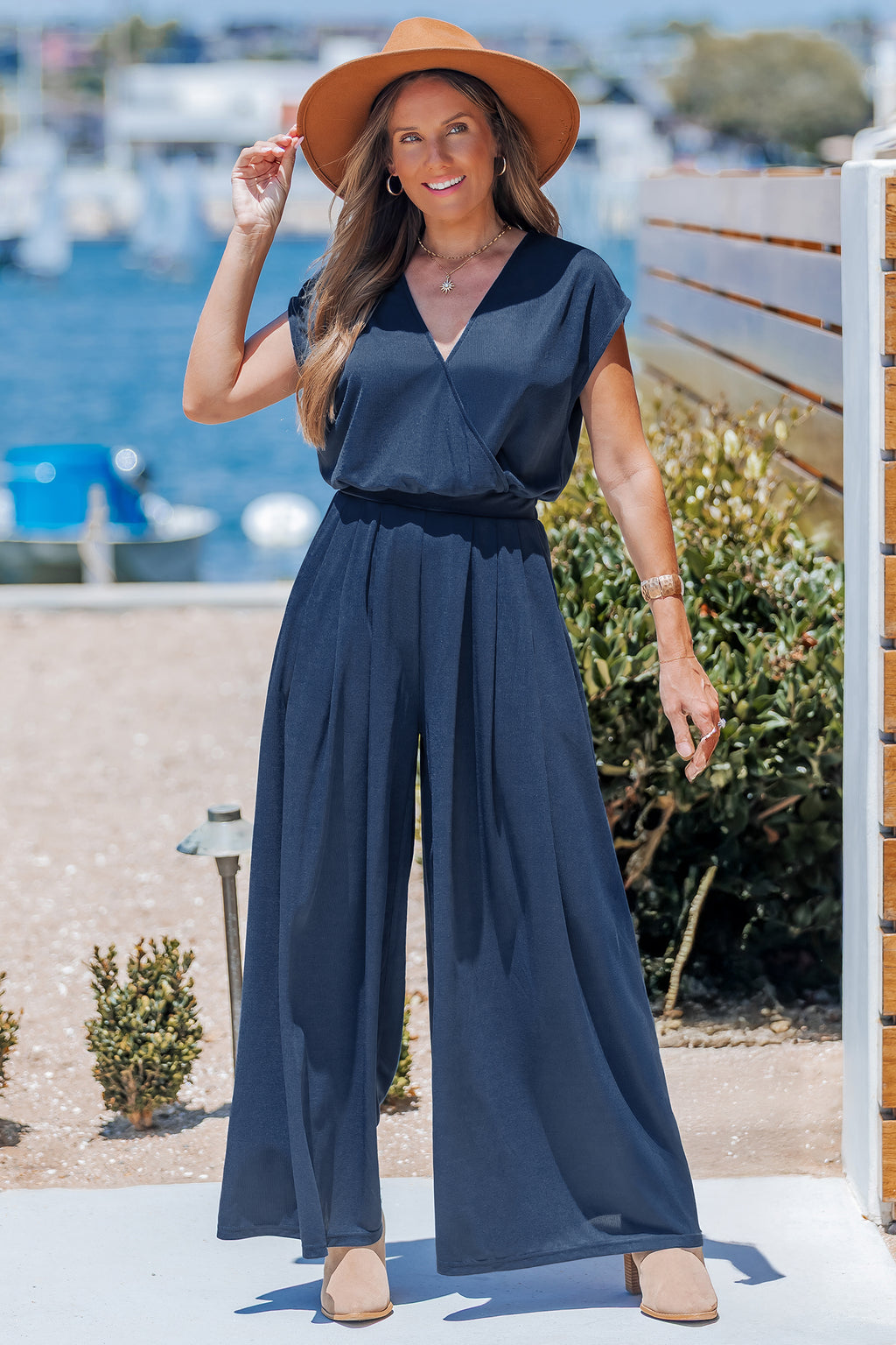 In Her Element Blue Jumpsuit