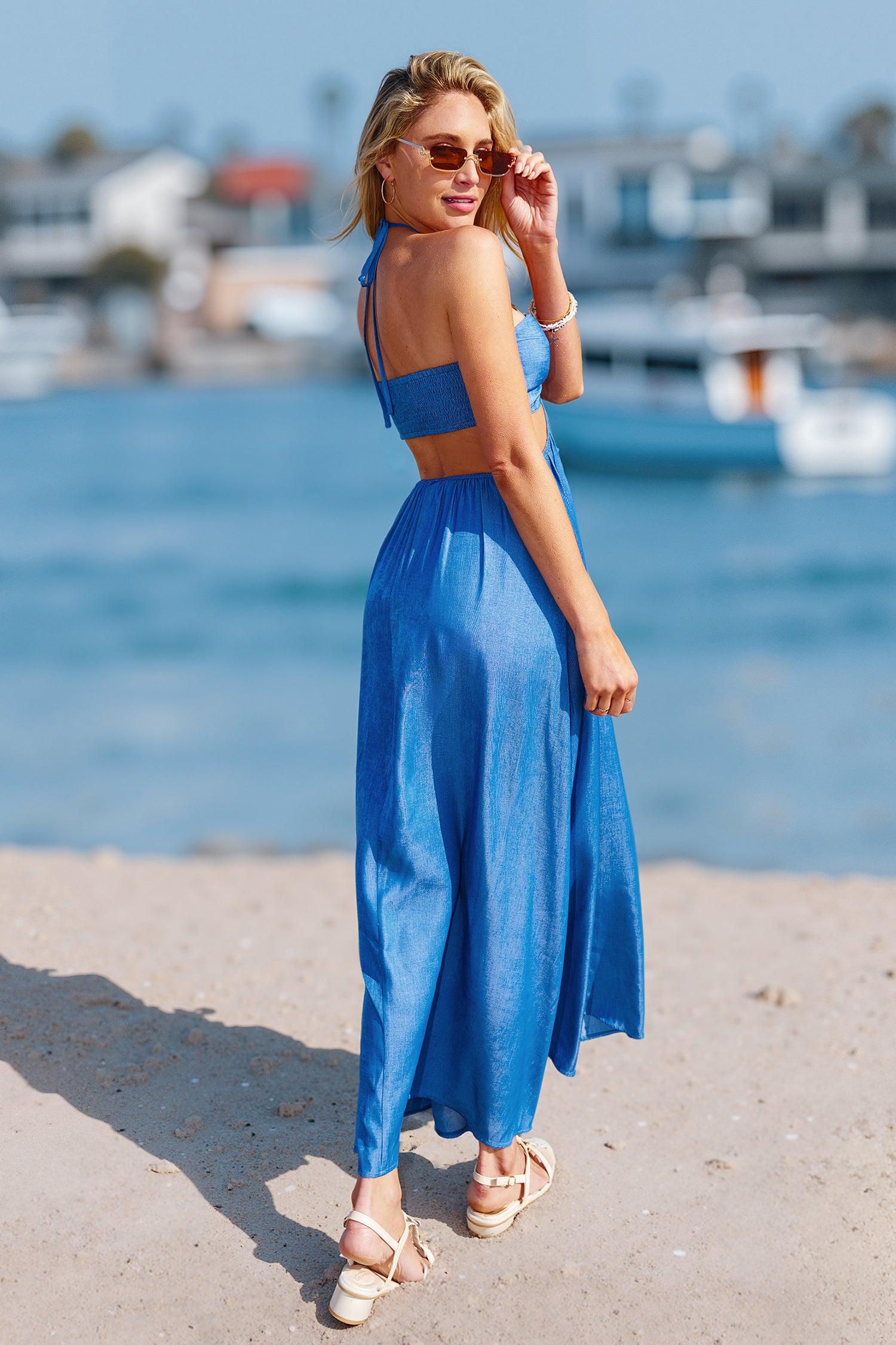 Azure Dreams Blue Maxi Dress