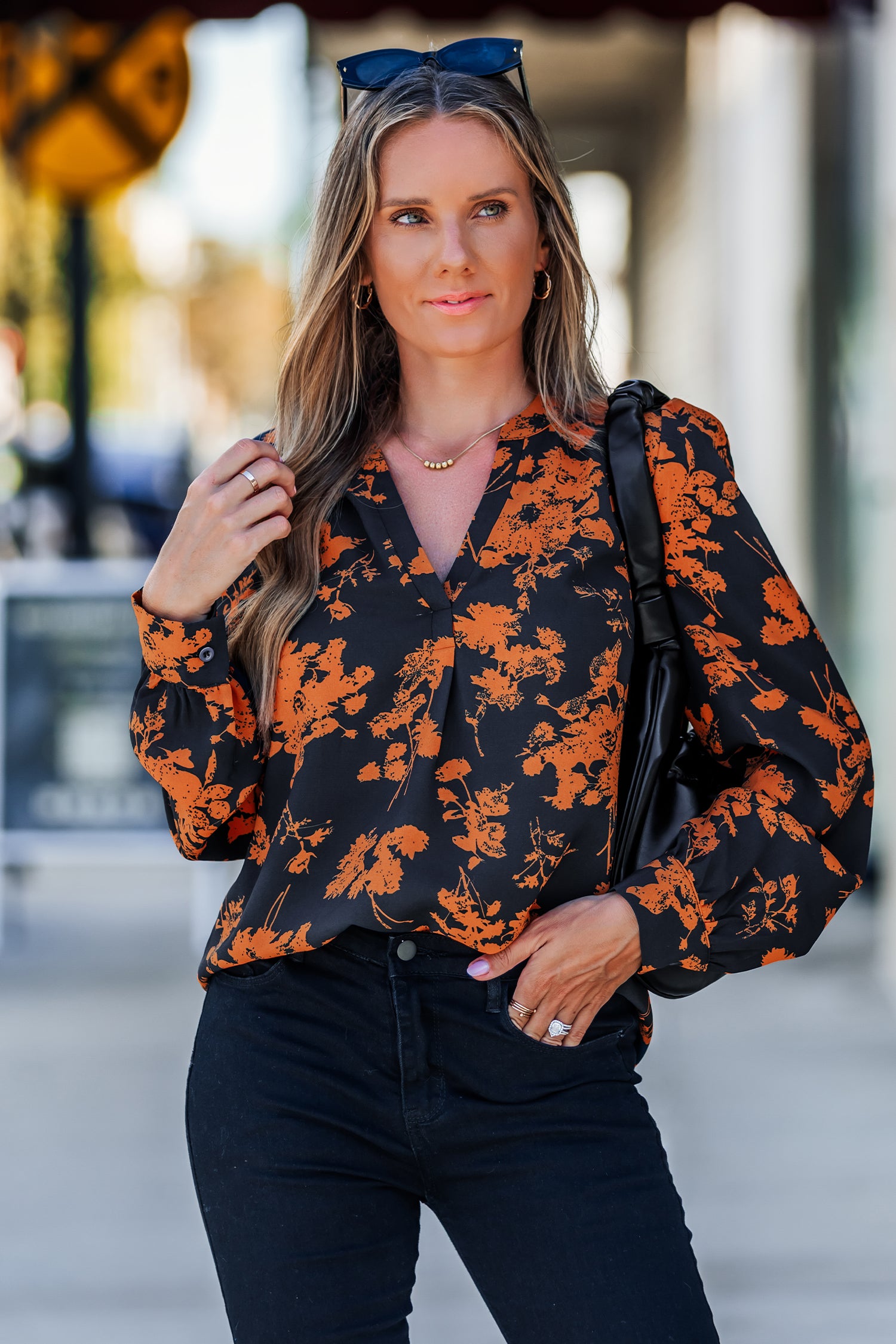 Early Sunset Floral Top