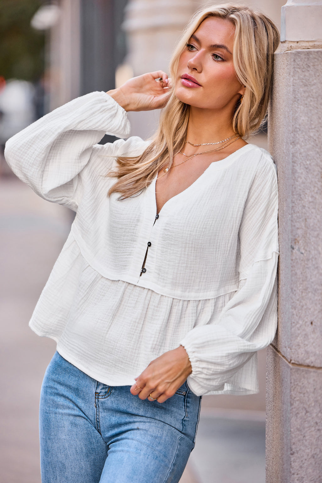 Light as Ever White Top