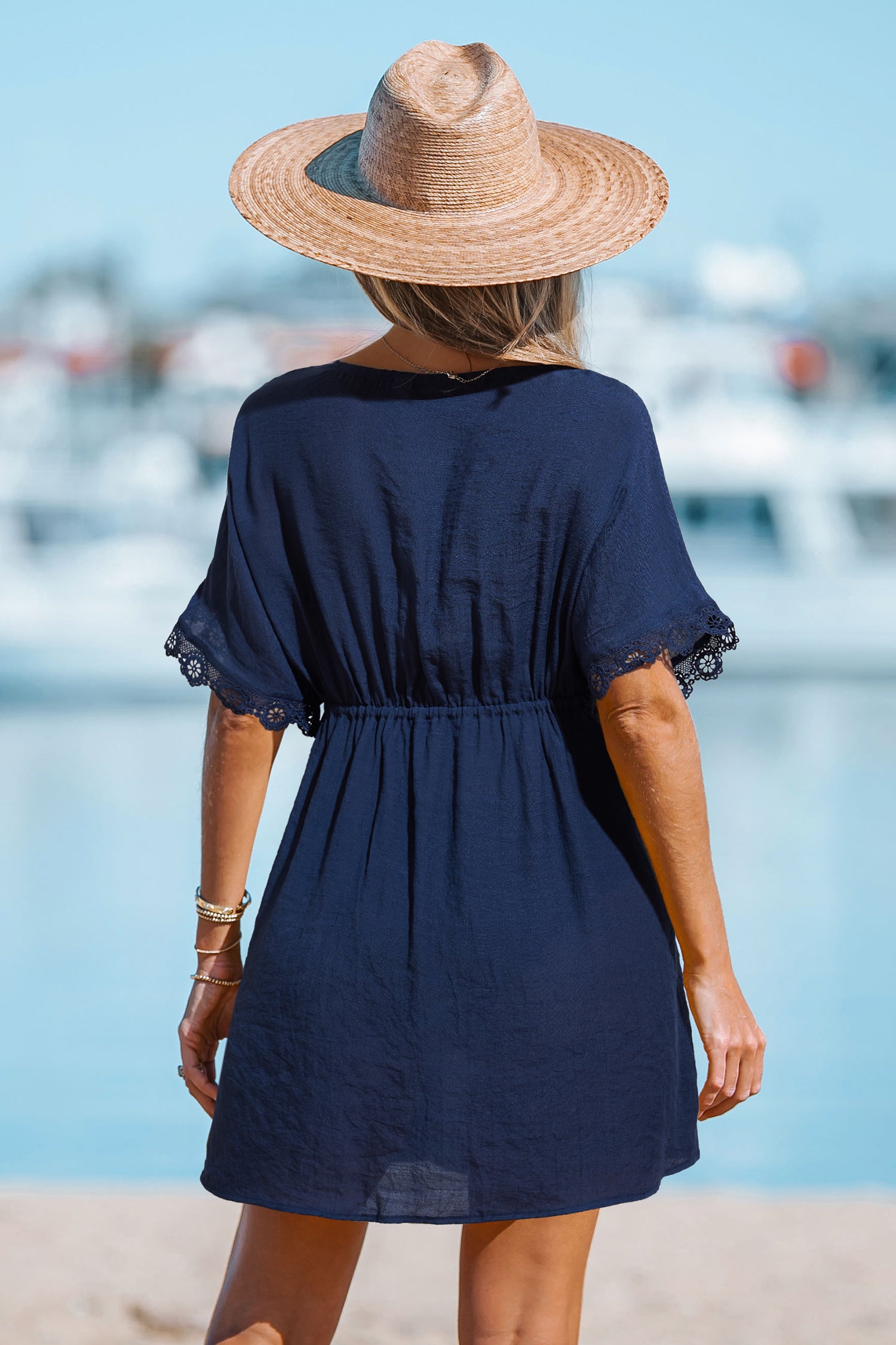 Sweet Daydream Blue Cover-Up Mini Dress