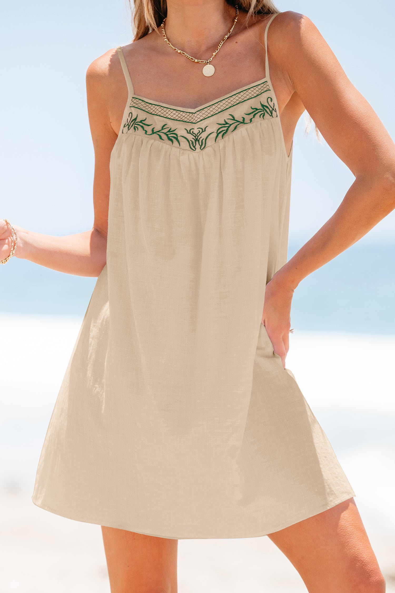 Sweet Details Creme Mini Dress