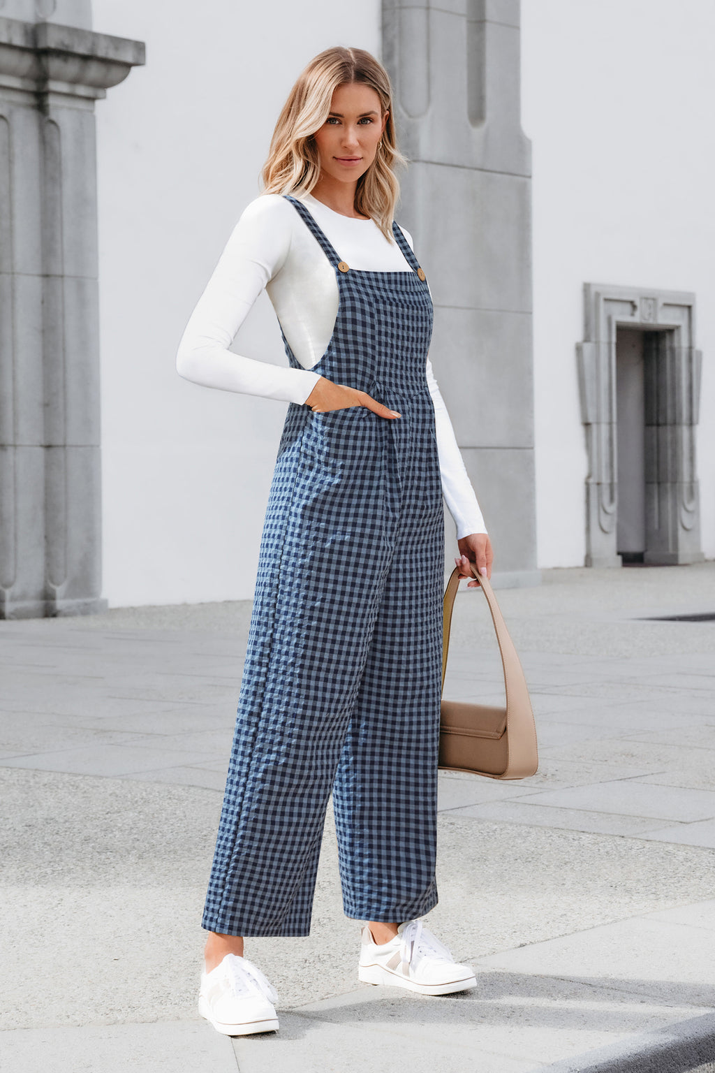 All the Feels Checkered Jumpsuit