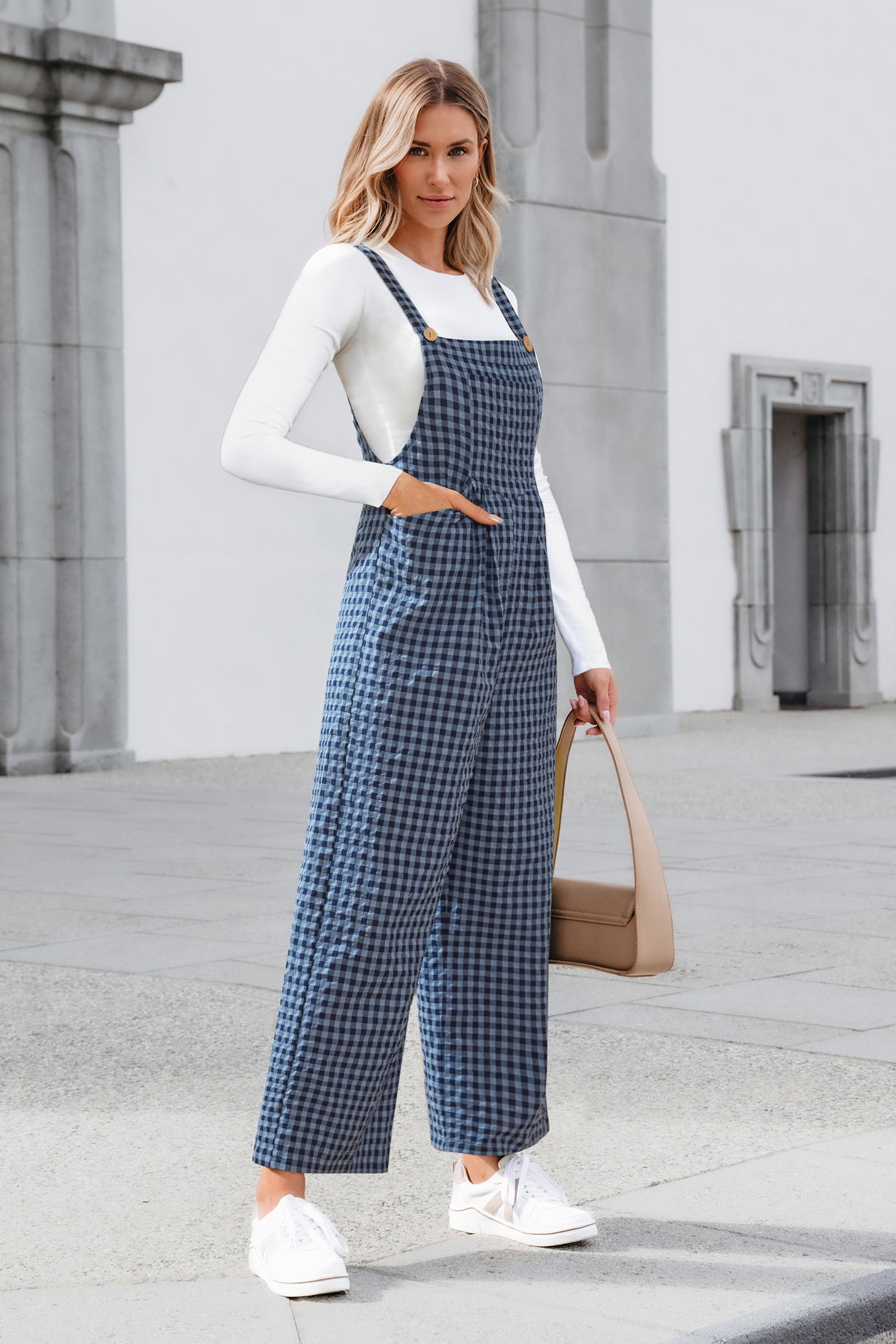 All the Feels Checkered Jumpsuit