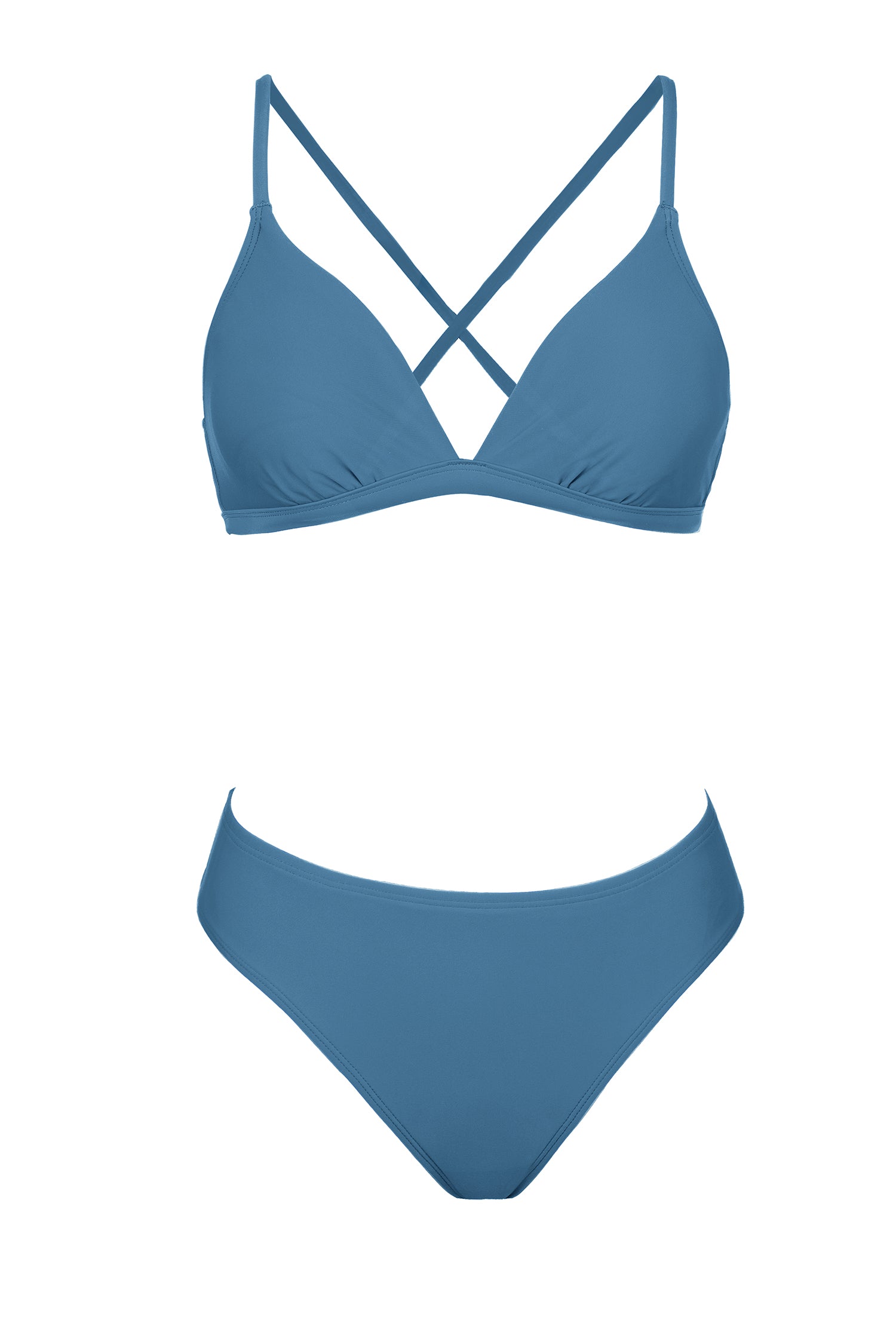 Boho Rhapsody Lace-Up Back Bralette & Hipster Bikini Set