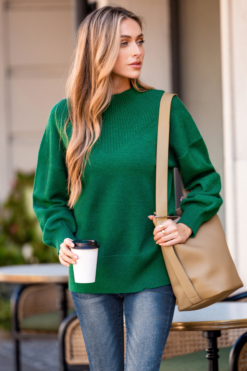 Vintage Cut Green Sweater