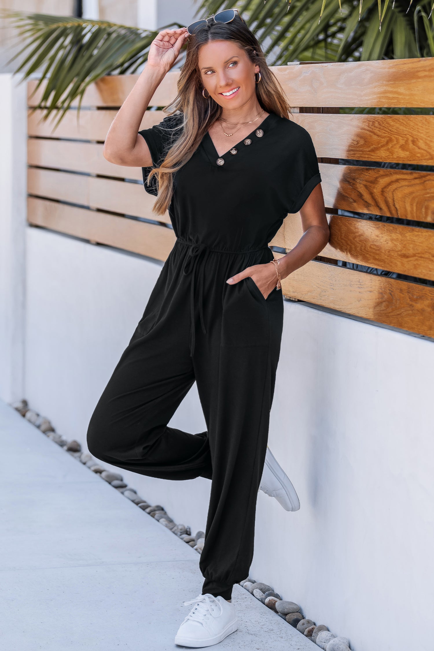 Cool Factor Black Jumpsuit