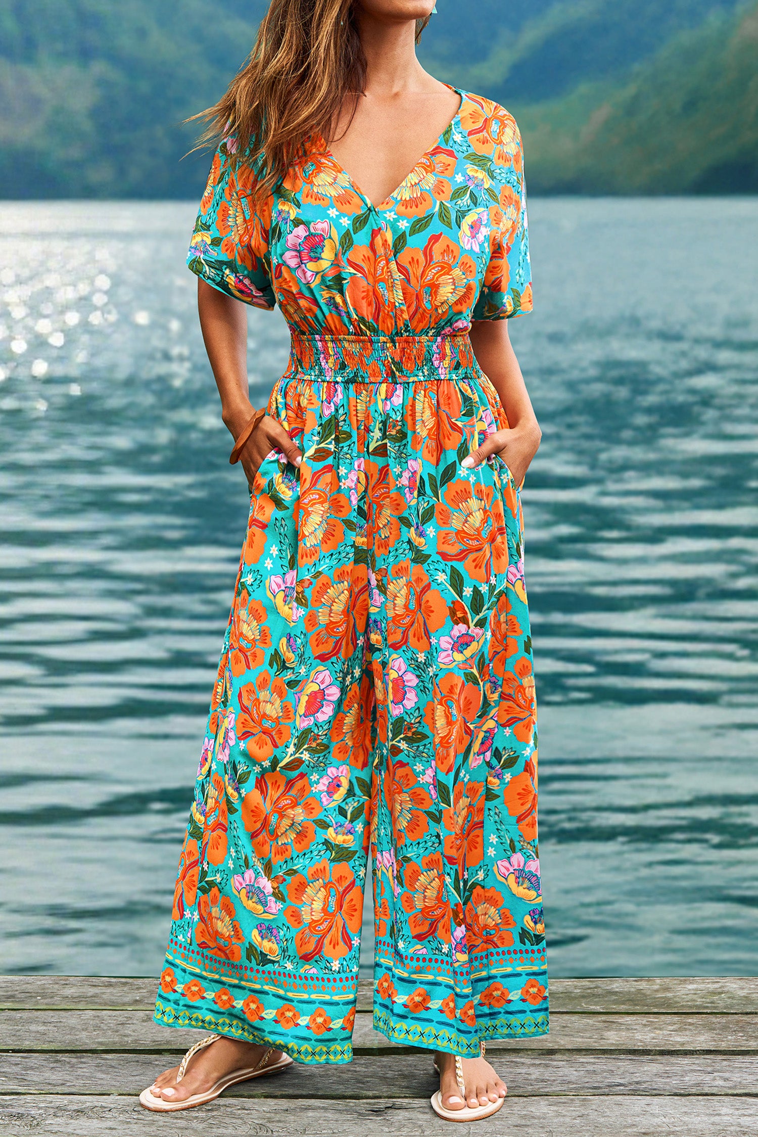 Feel the Flow Floral Jumpsuit