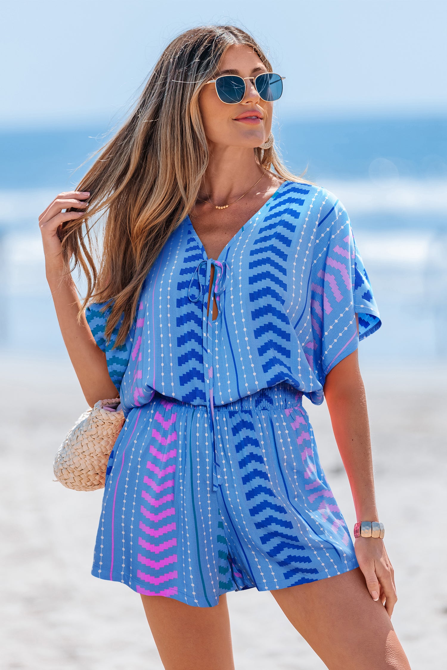 Sweet Agenda Blue Romper