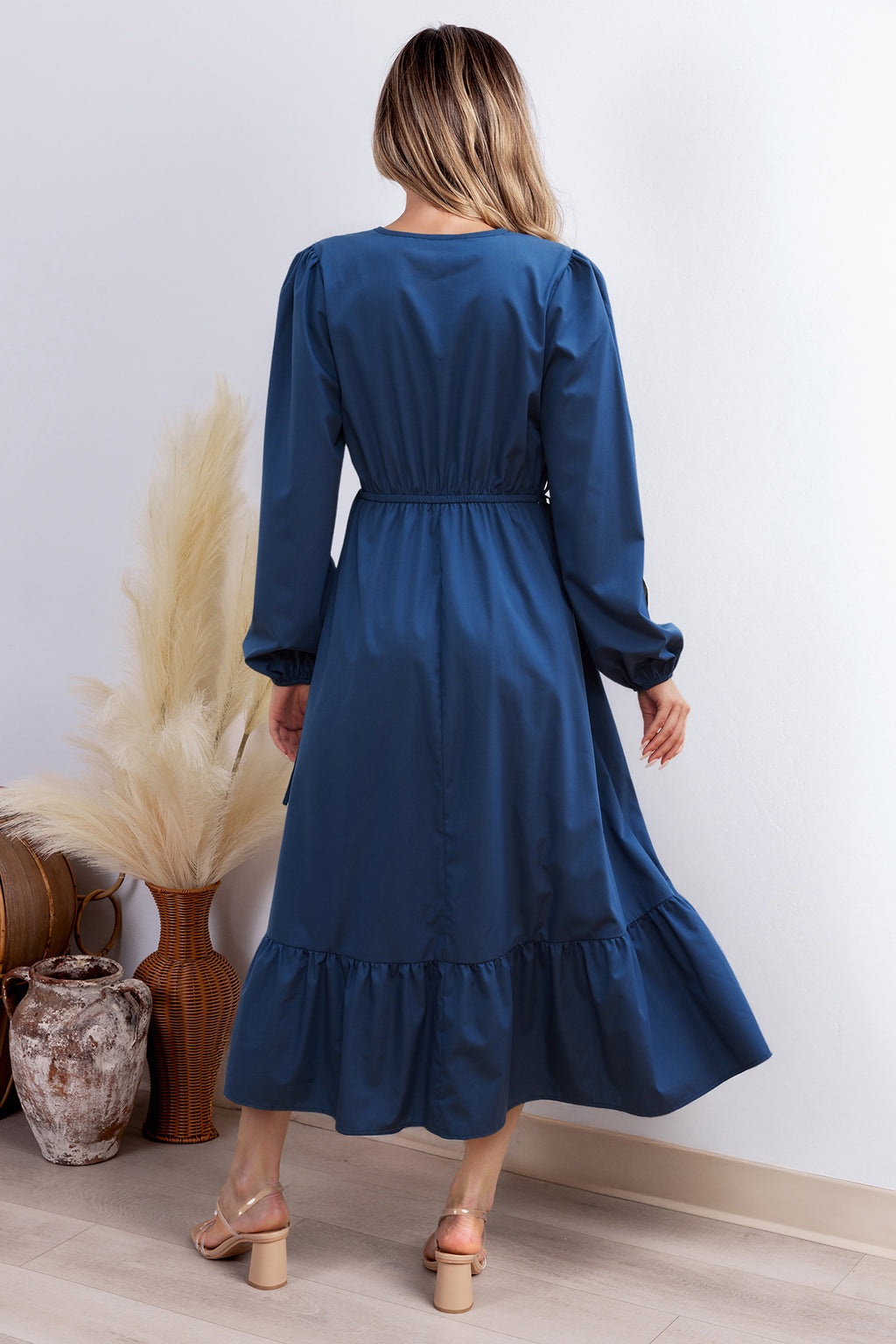 Moonlit Avenue Blue Maxi Dress