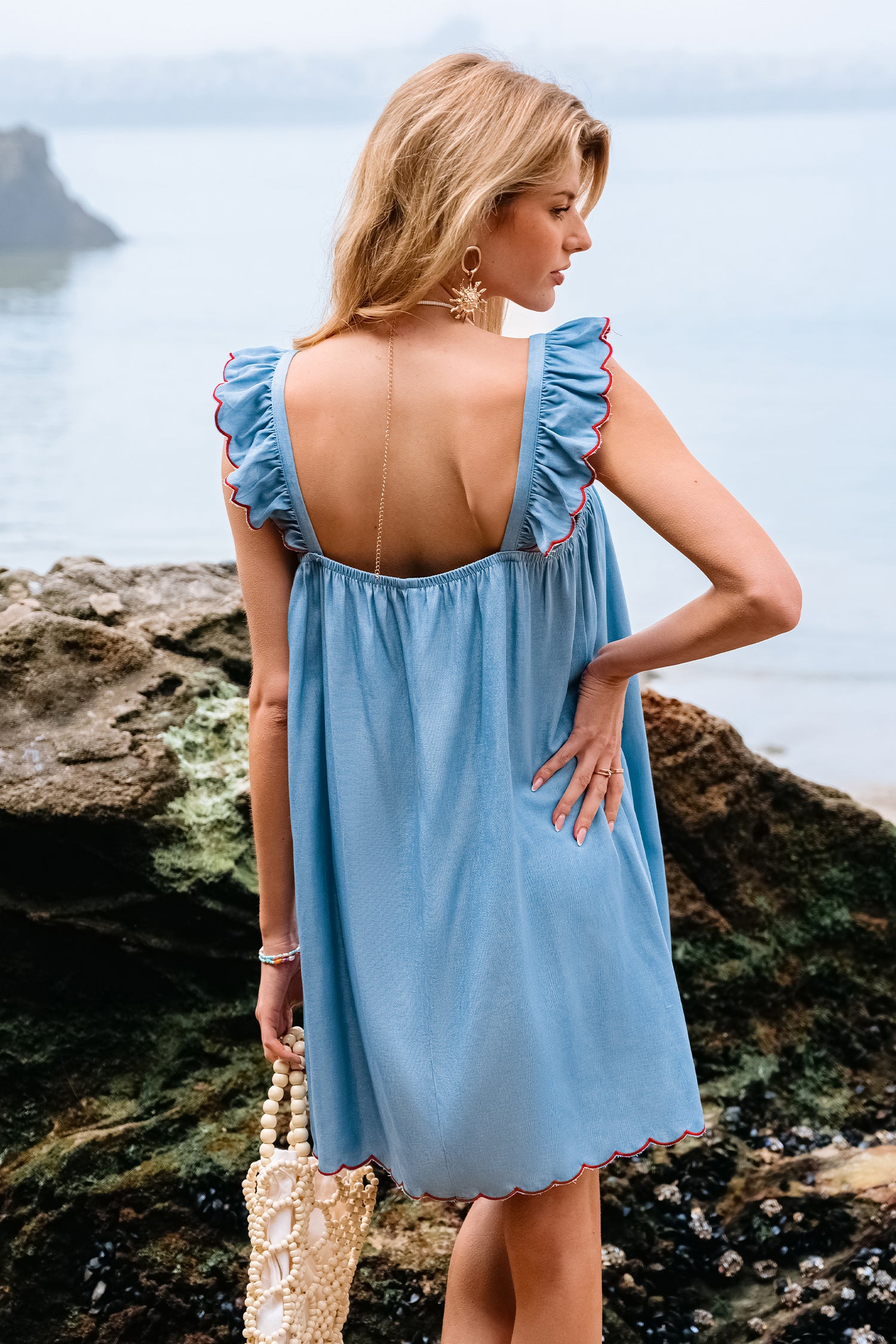 Sun Meadow Blue Mini Dress