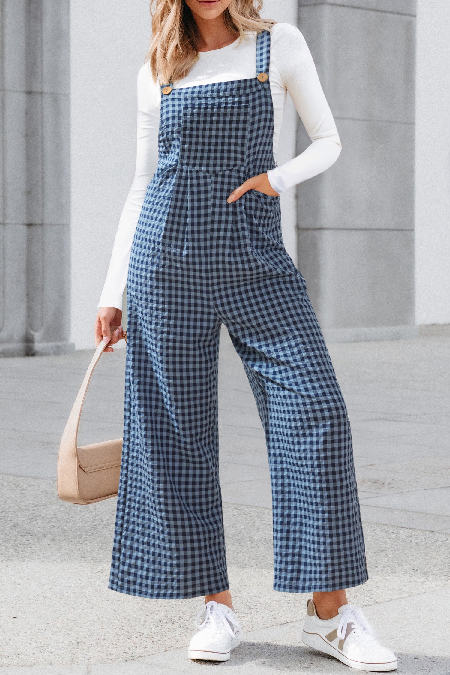 All the Feels Checkered Jumpsuit